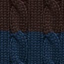 Heritage cotton cable-knit sweater in colorblock MIDNIGHT CACAO DARKEST