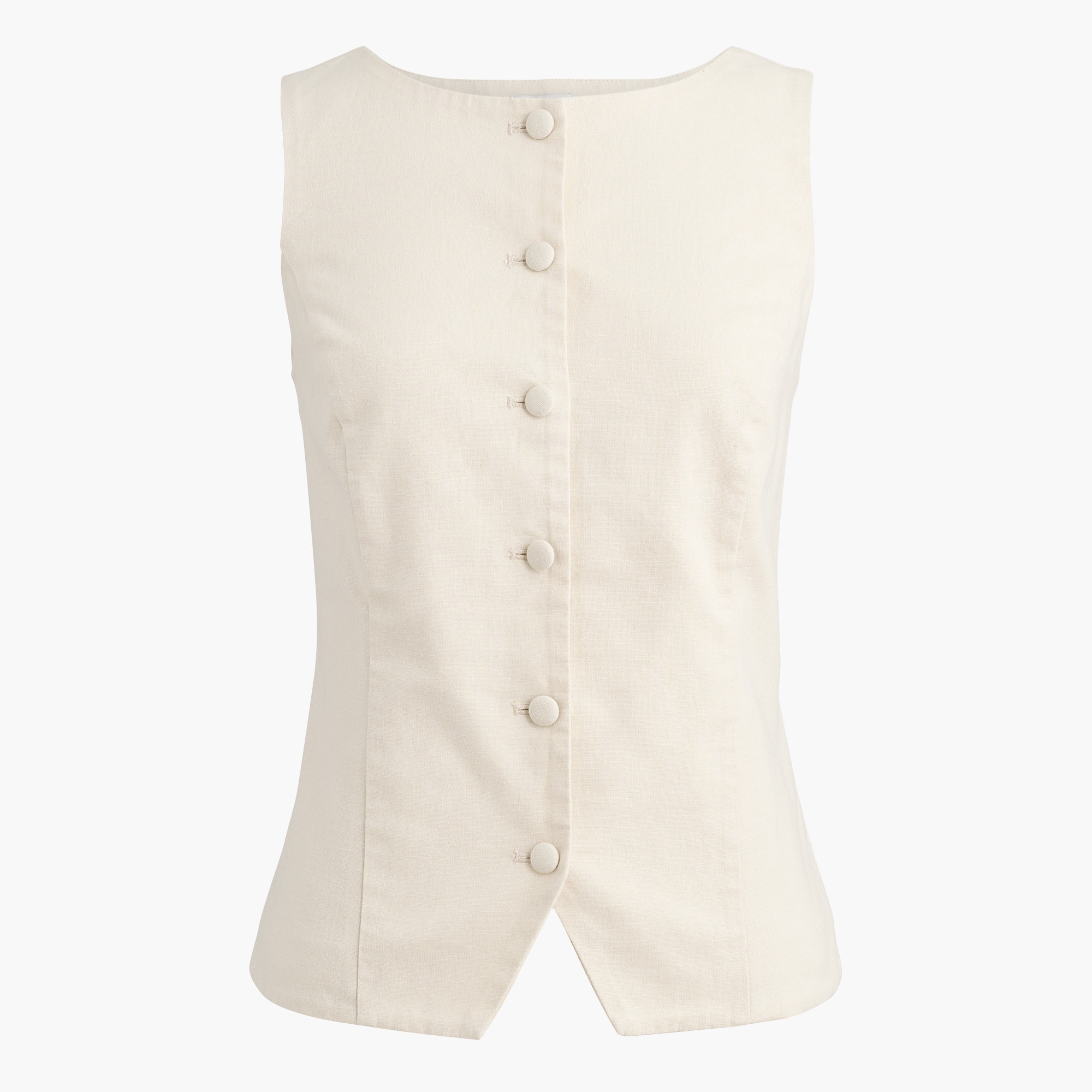 Linen-cotton blend vest