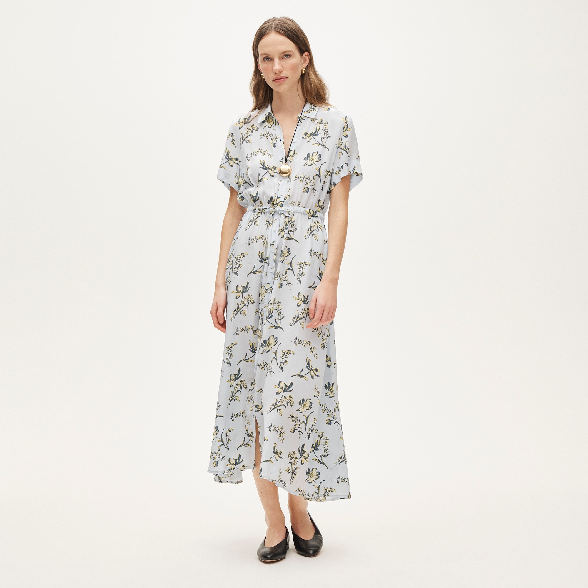 Elena Shirt-dress In Crepe De Chine For Women | J.Crew