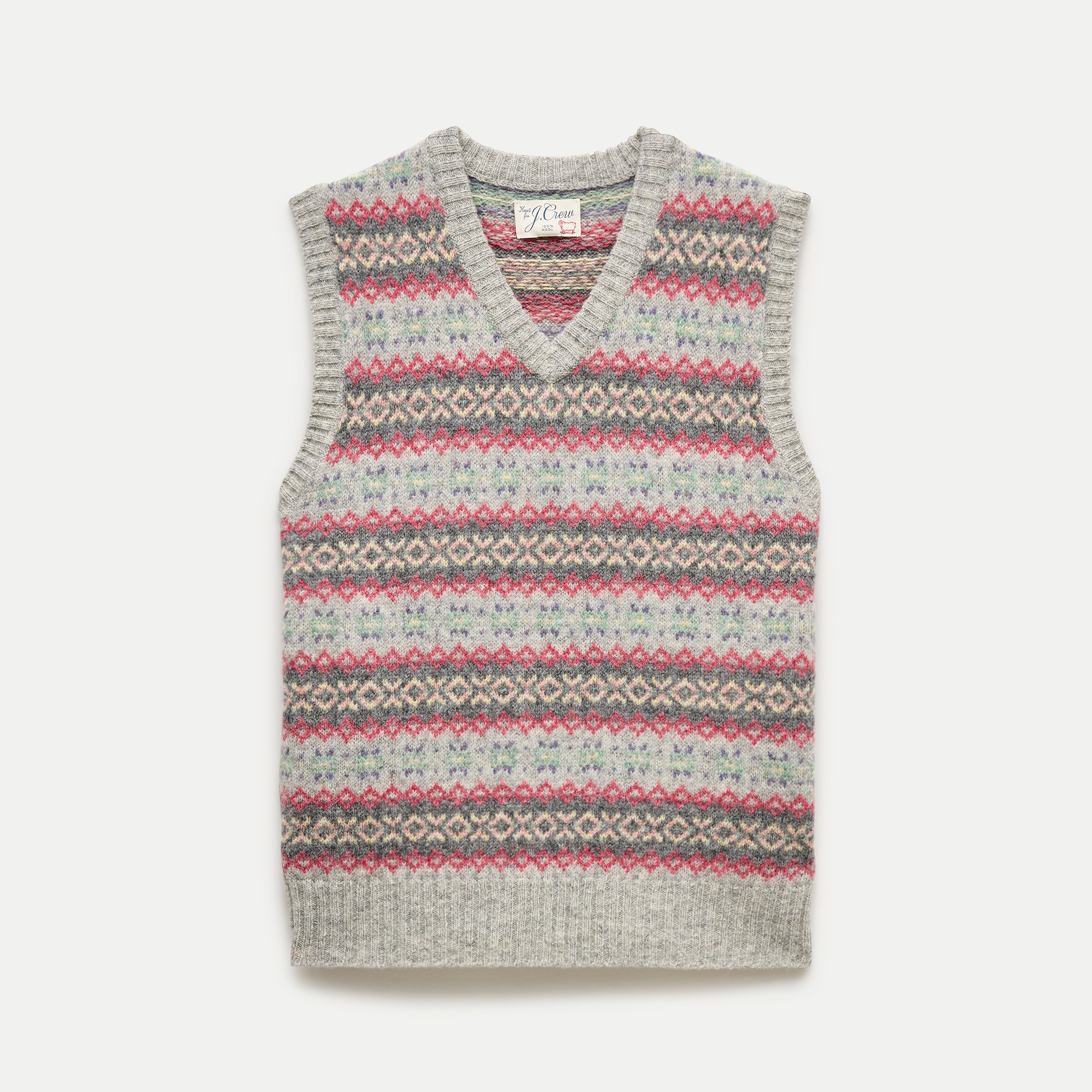 Fair Isle sweater-vest in wool