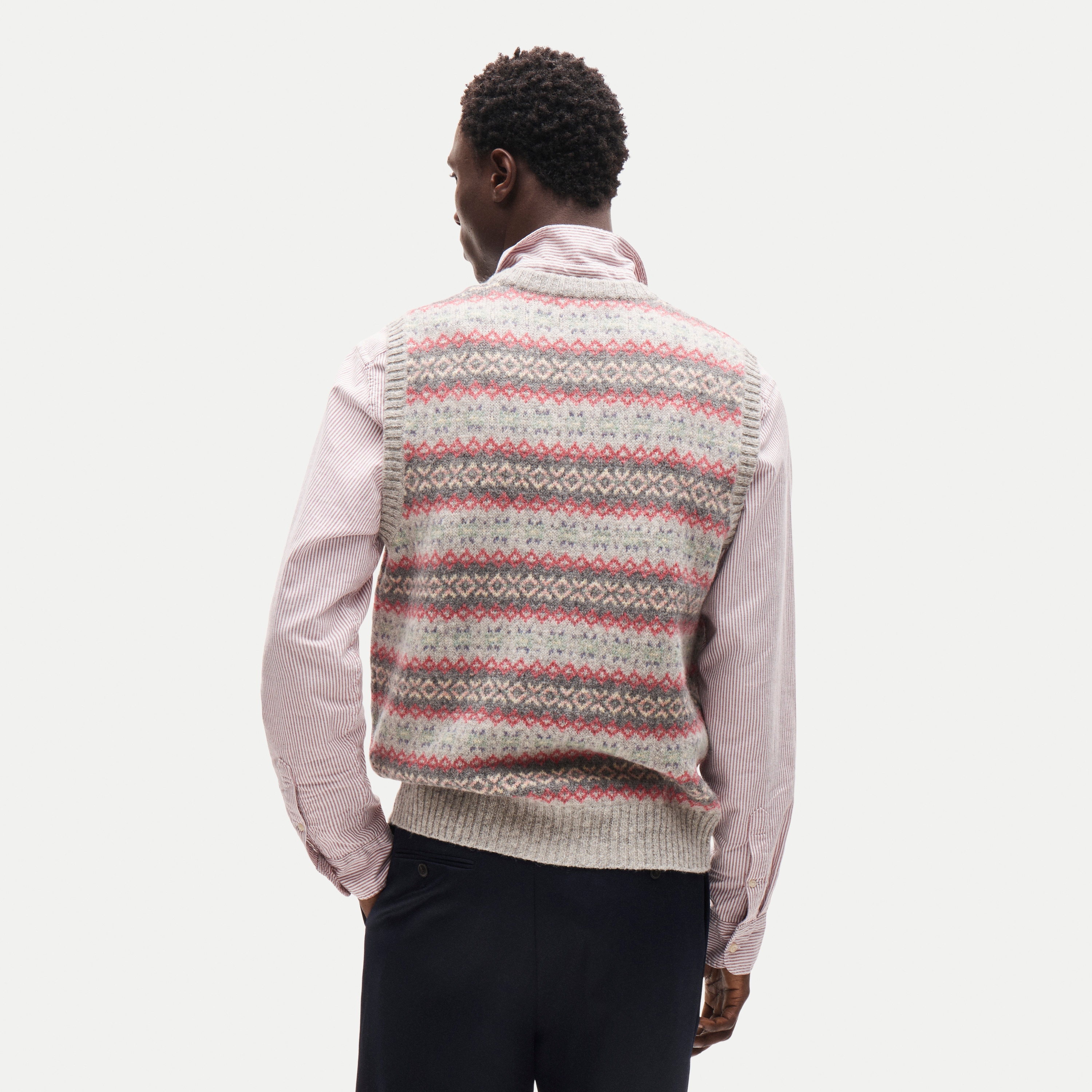 Fair Isle sweater-vest in wool