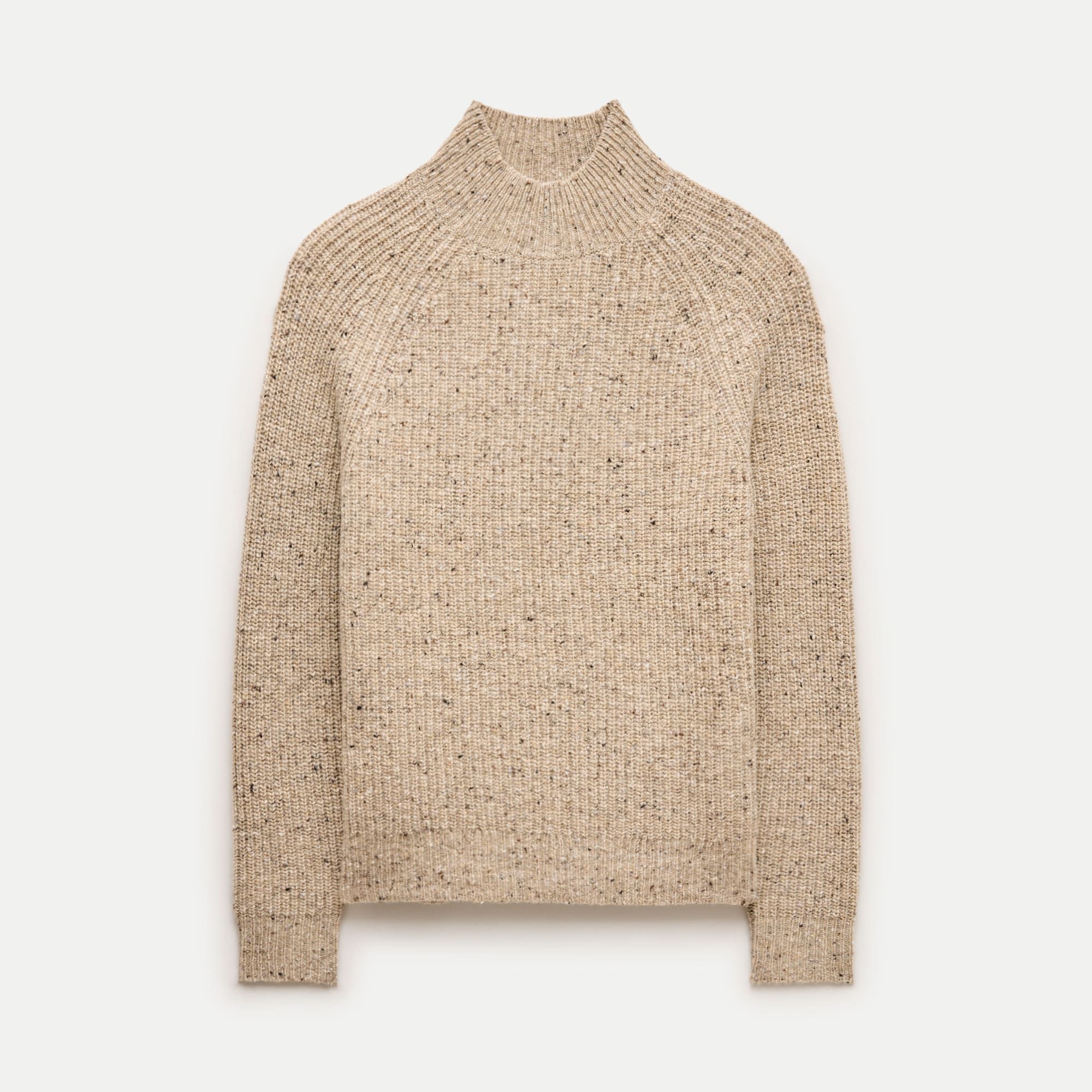 Mockneck sweater in wool