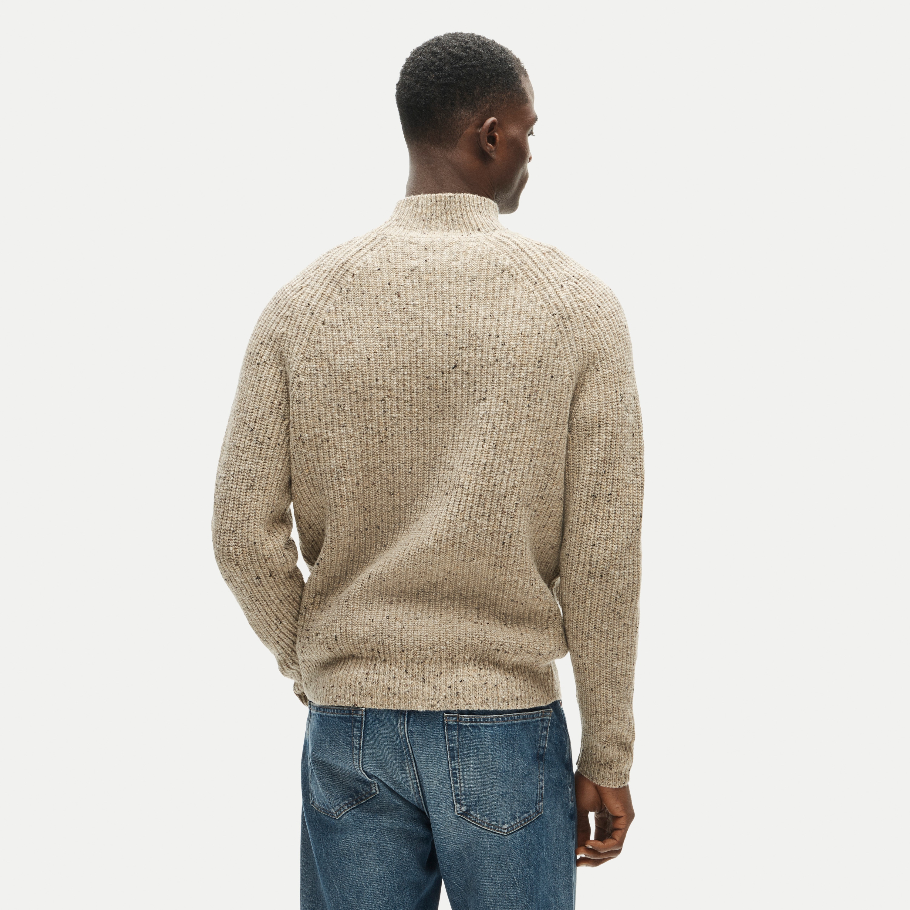 Mockneck sweater in wool
