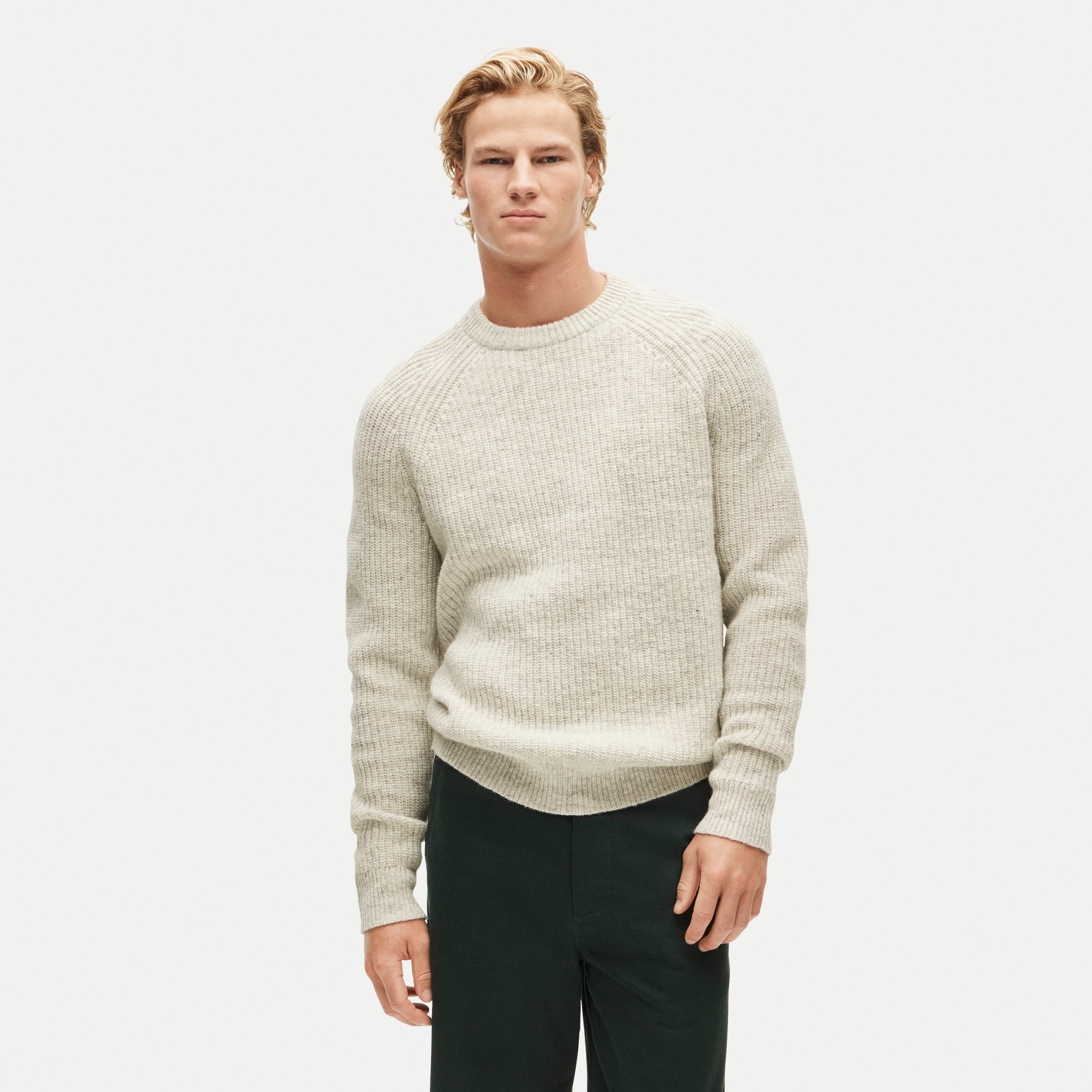 Wallace & Barnes raglan-sleeve sweater in wool