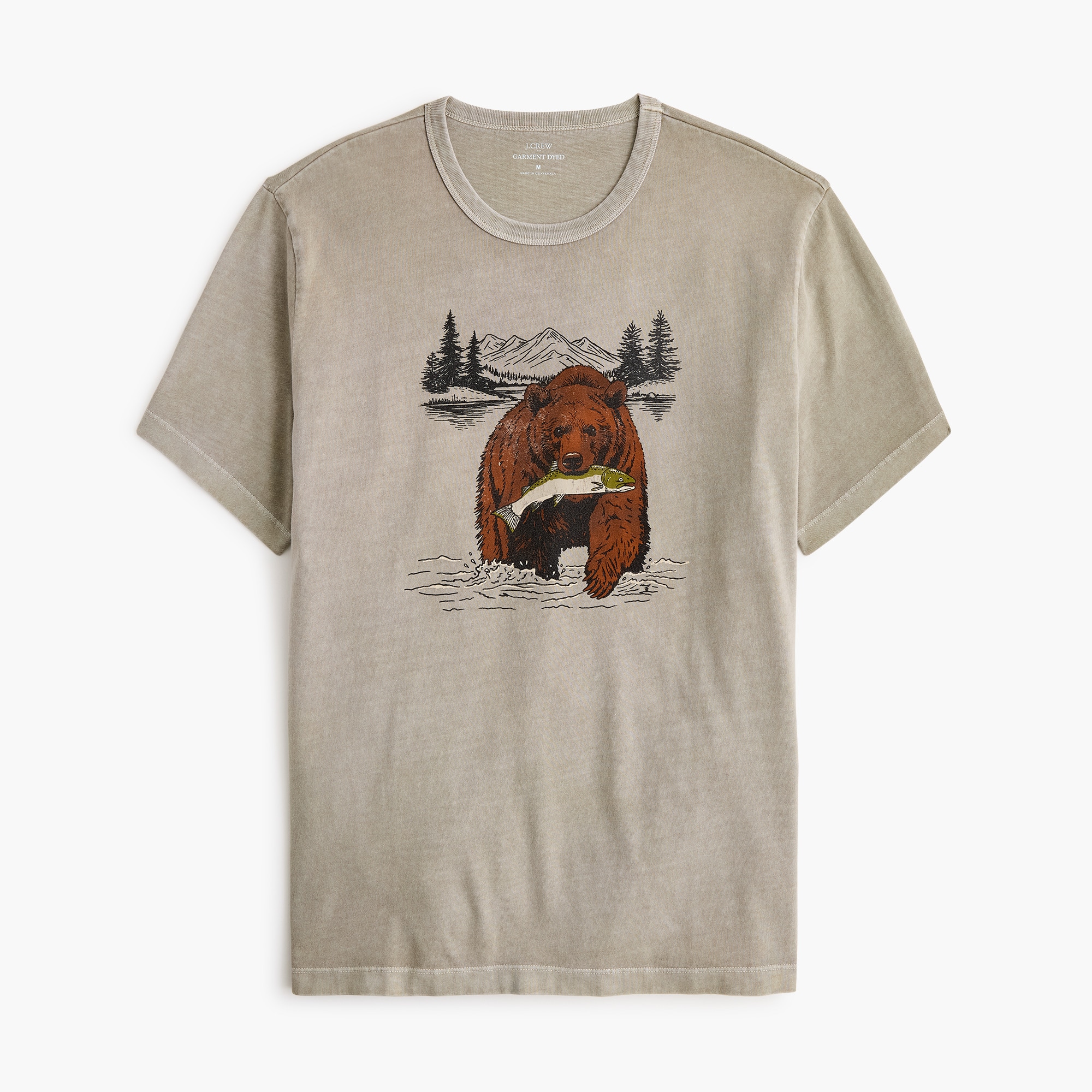 Fishing bear graphic tee