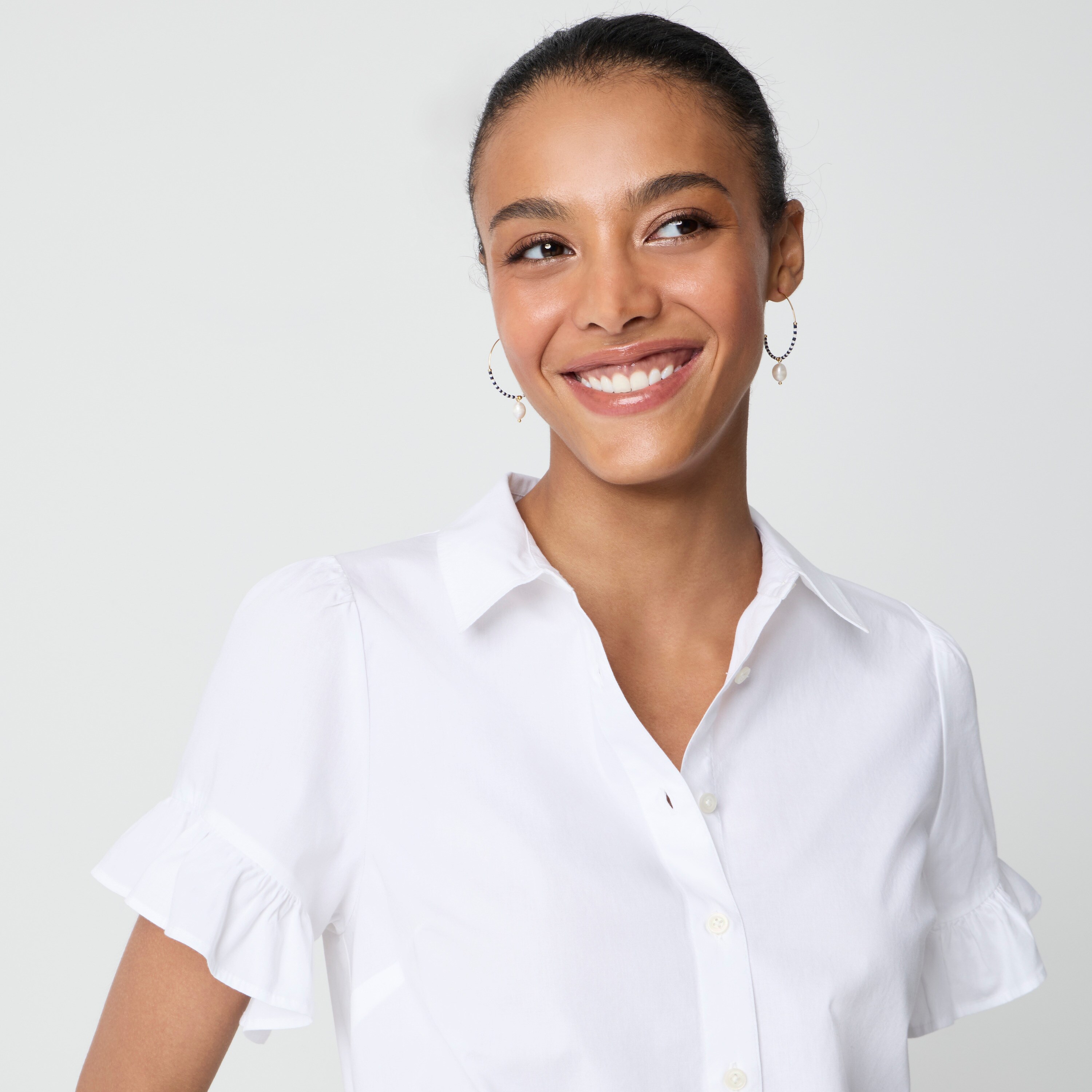 Ruffle-sleeve top