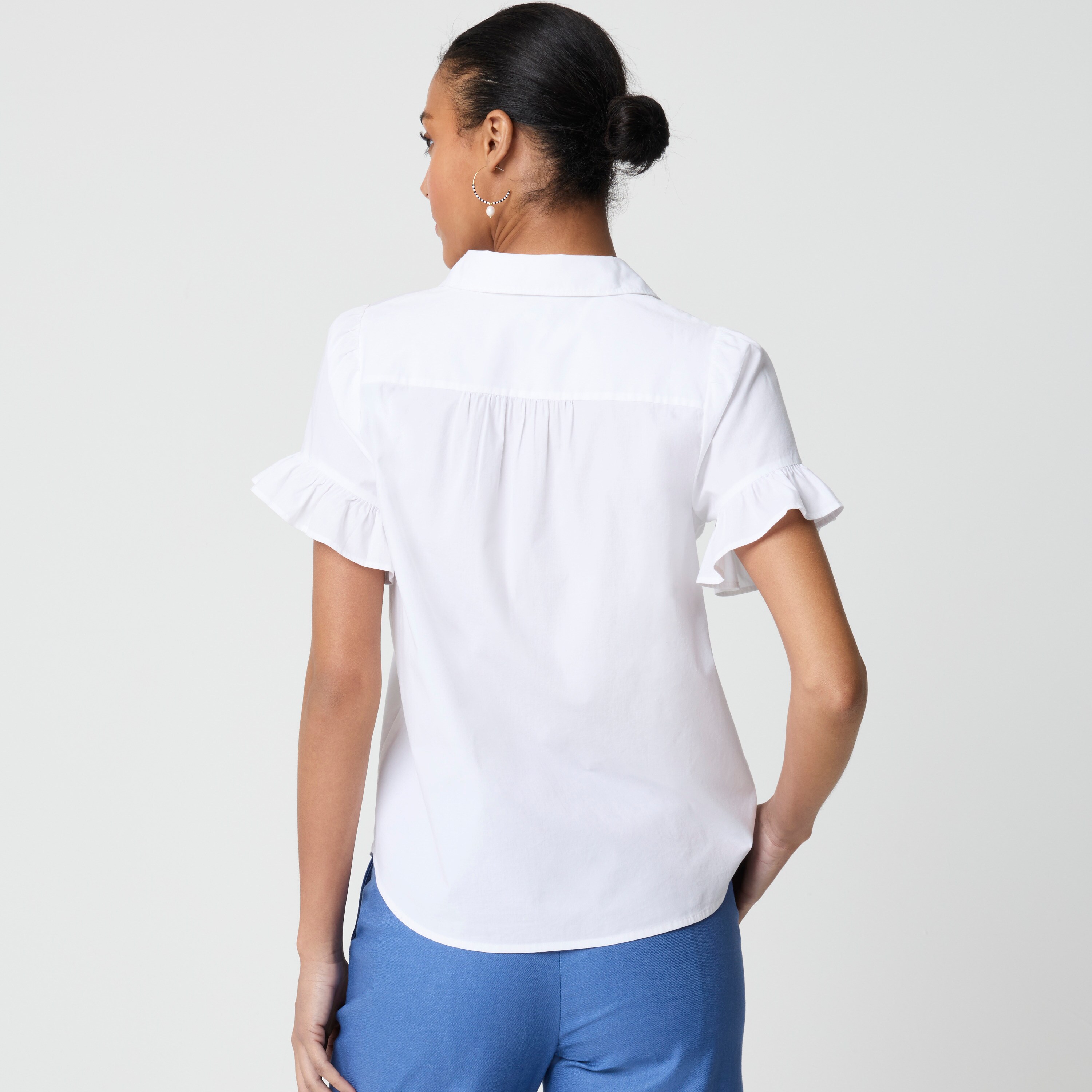 Ruffle-sleeve top