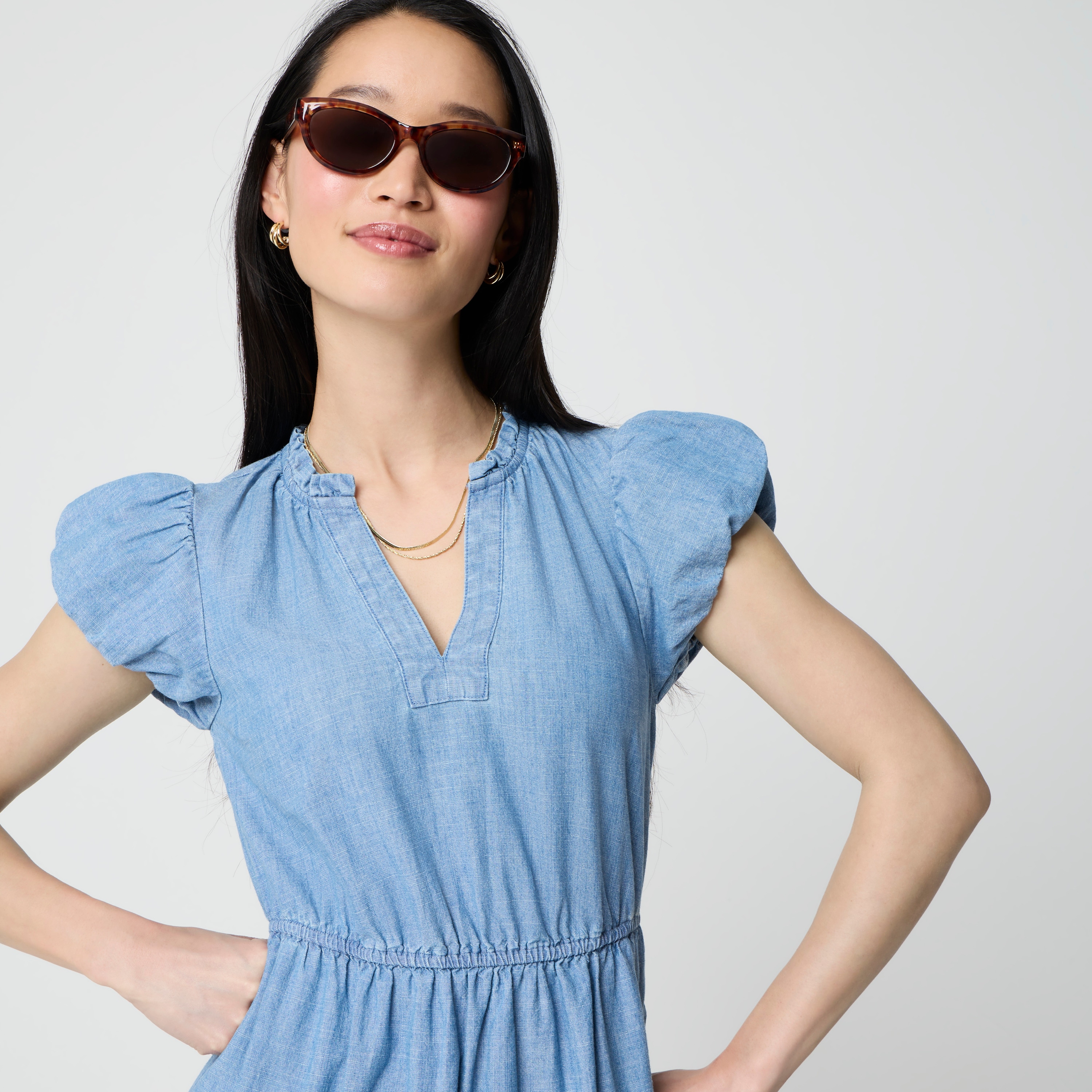 Chambray Willa midi dress