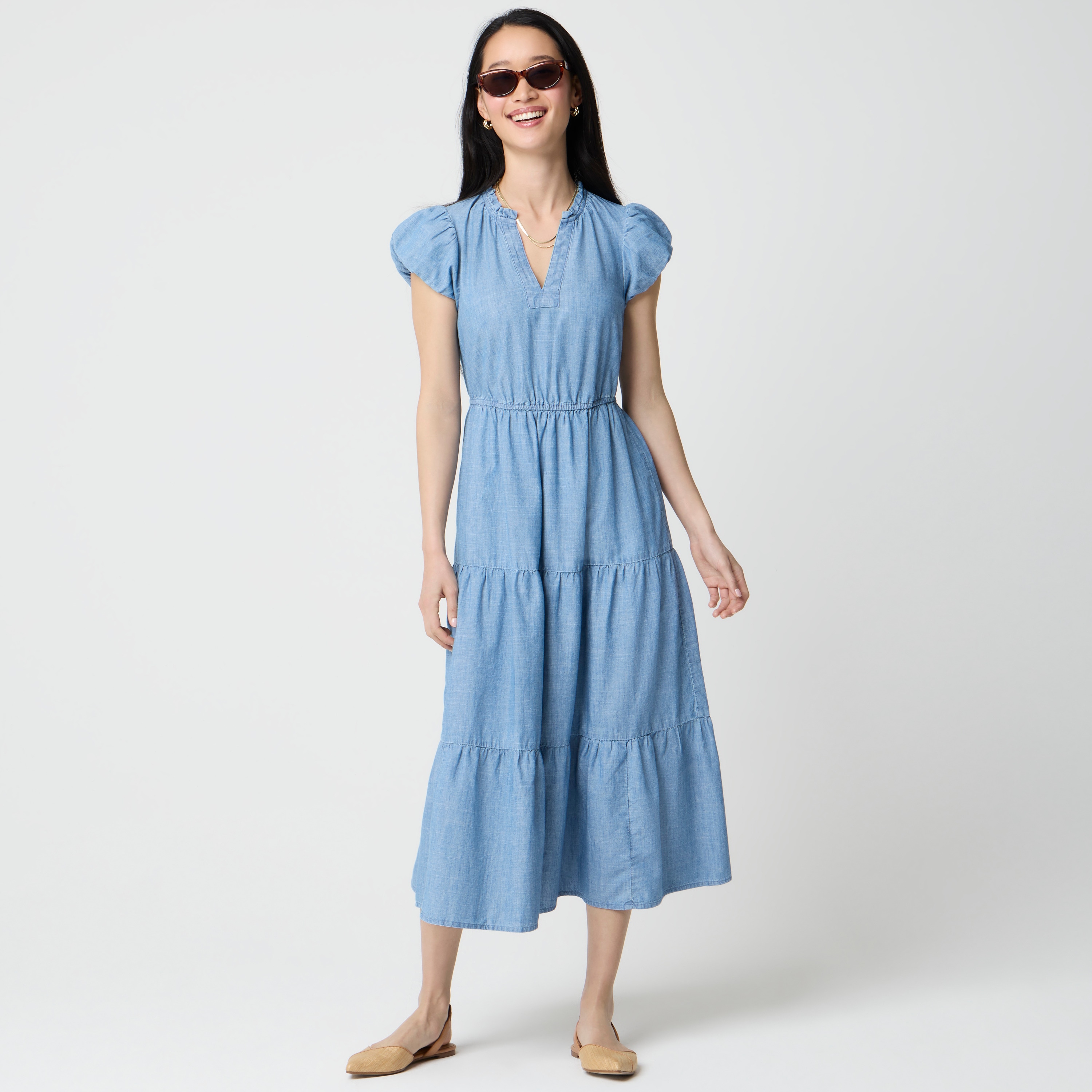 Chambray Willa midi dress