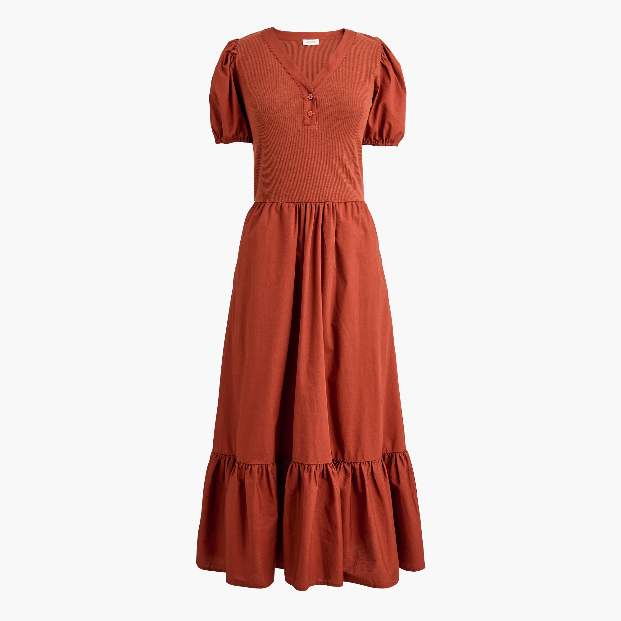 V-neck Mixed-media Dress For Women | Factory
