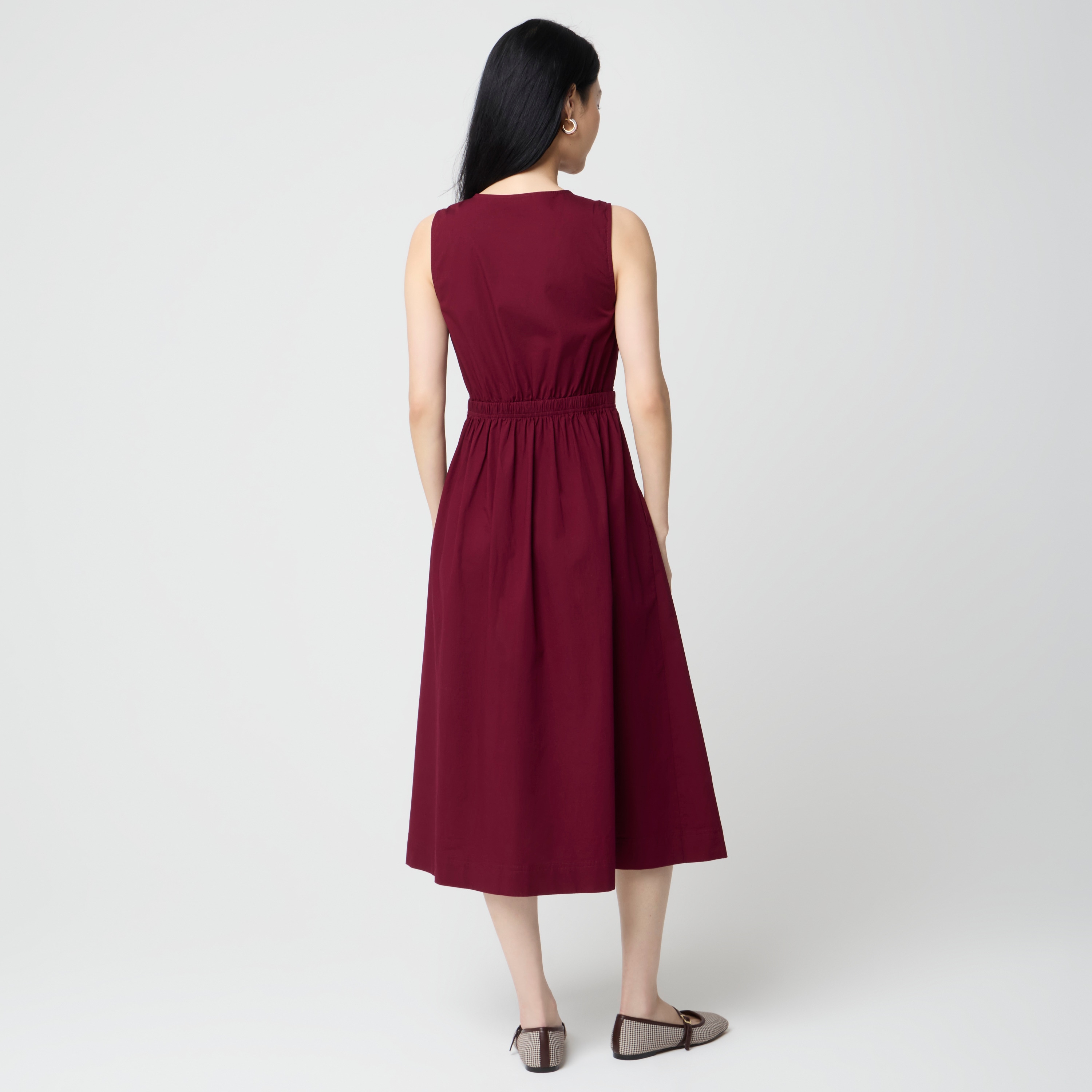 Button-front midi dress