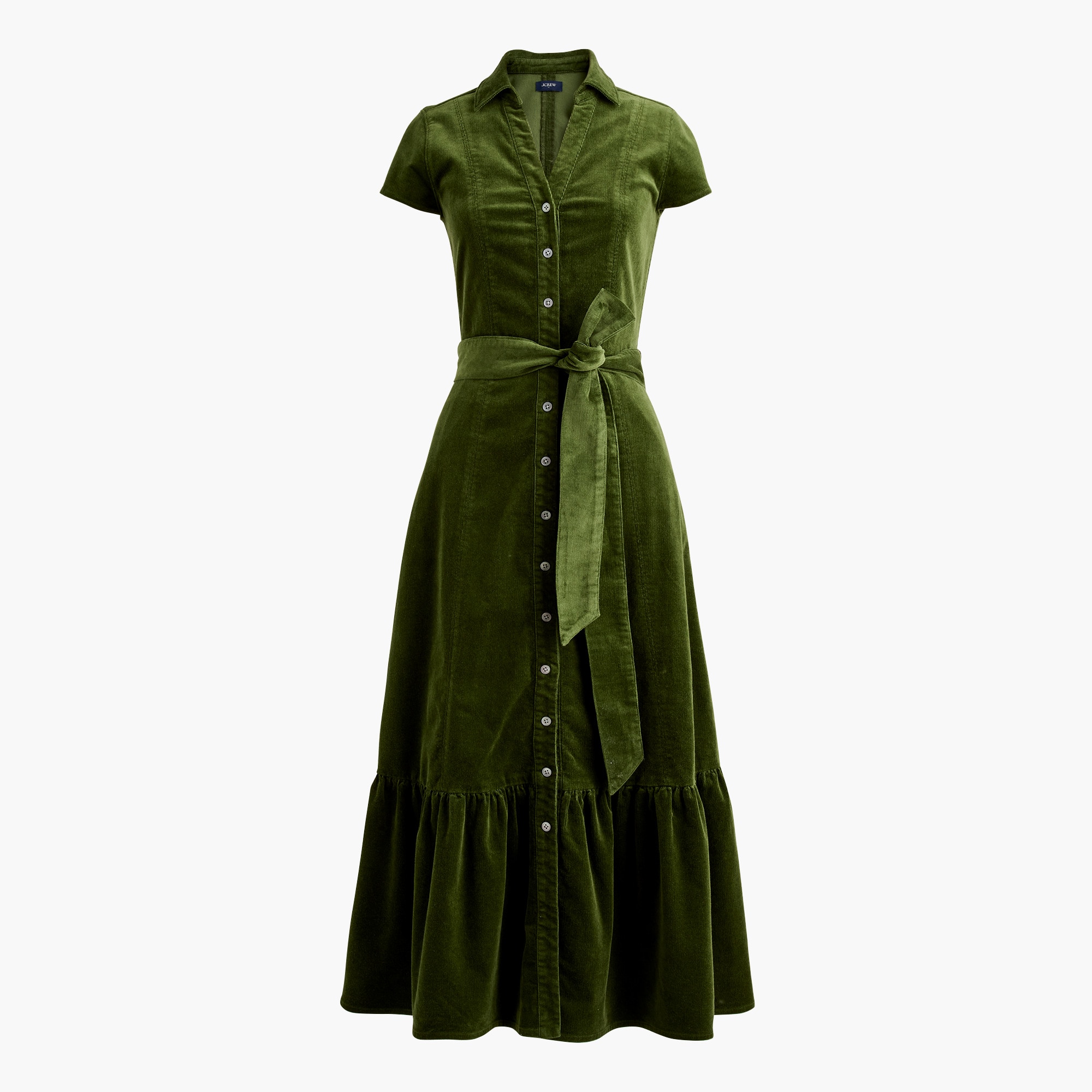 Corduroy shirt-dress