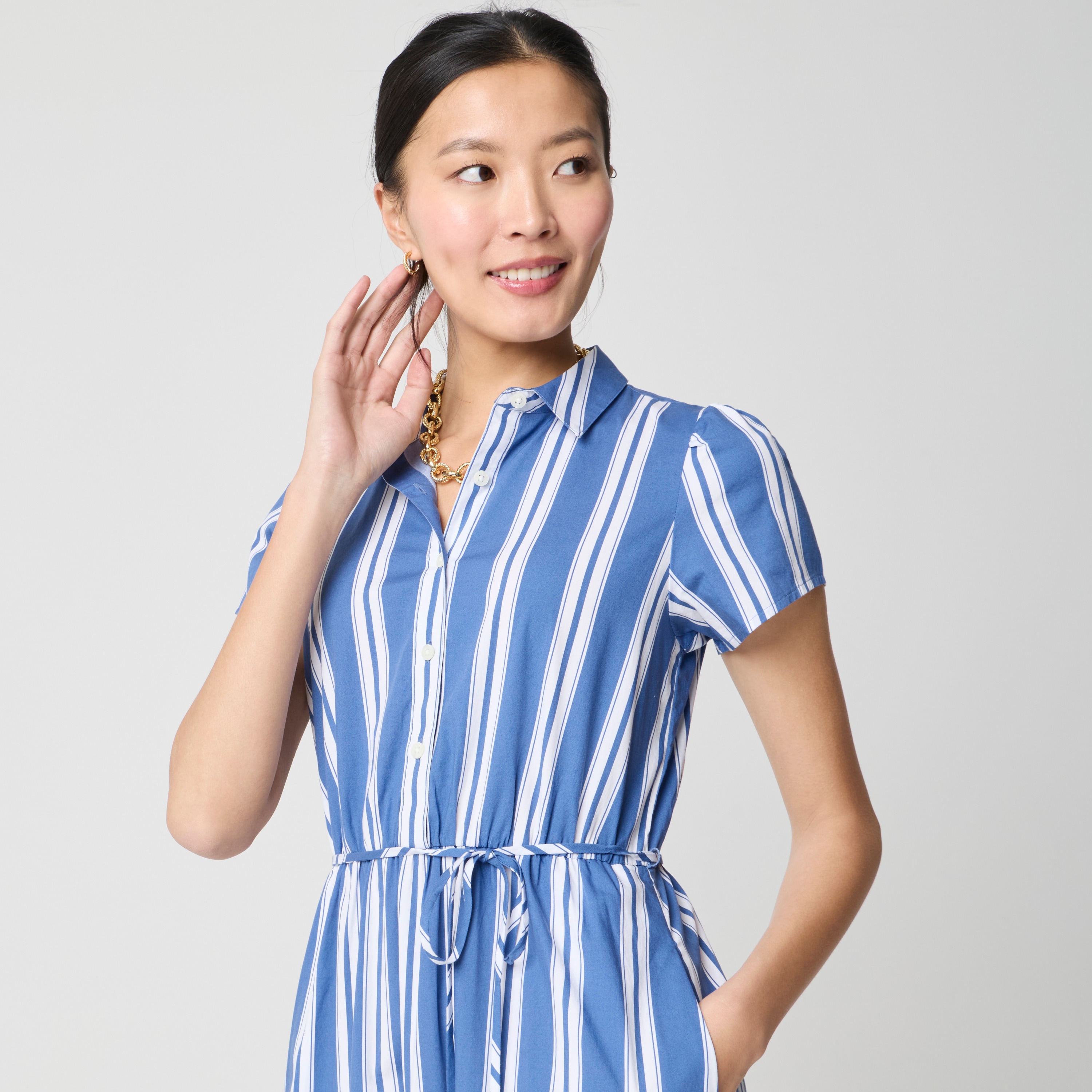 Midi shirt-dress