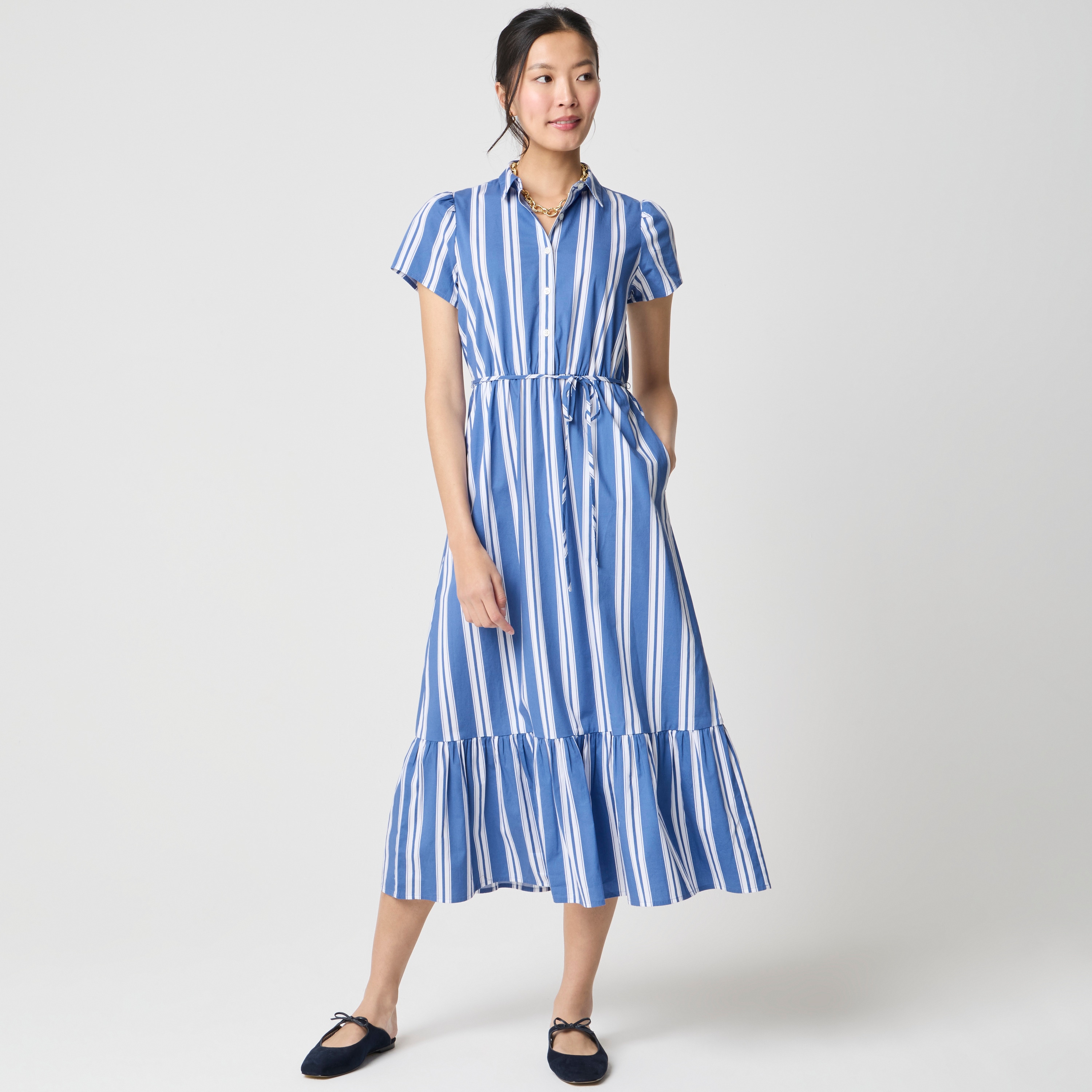 Midi shirt-dress