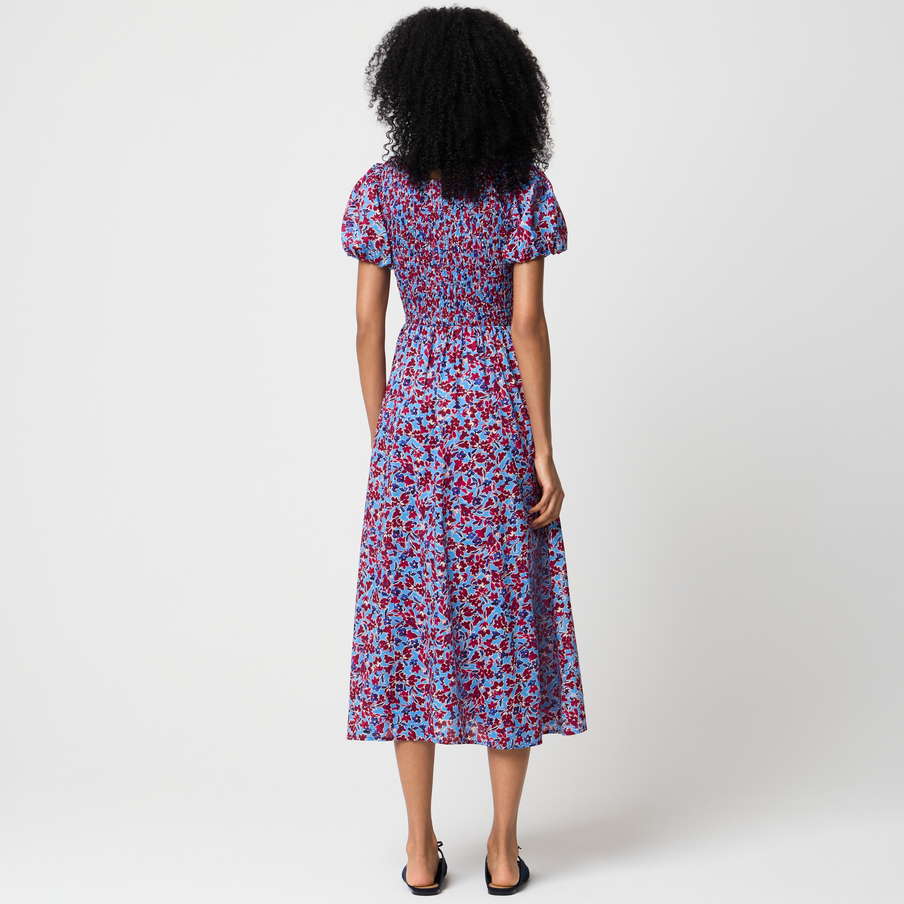 Smocked midi dress