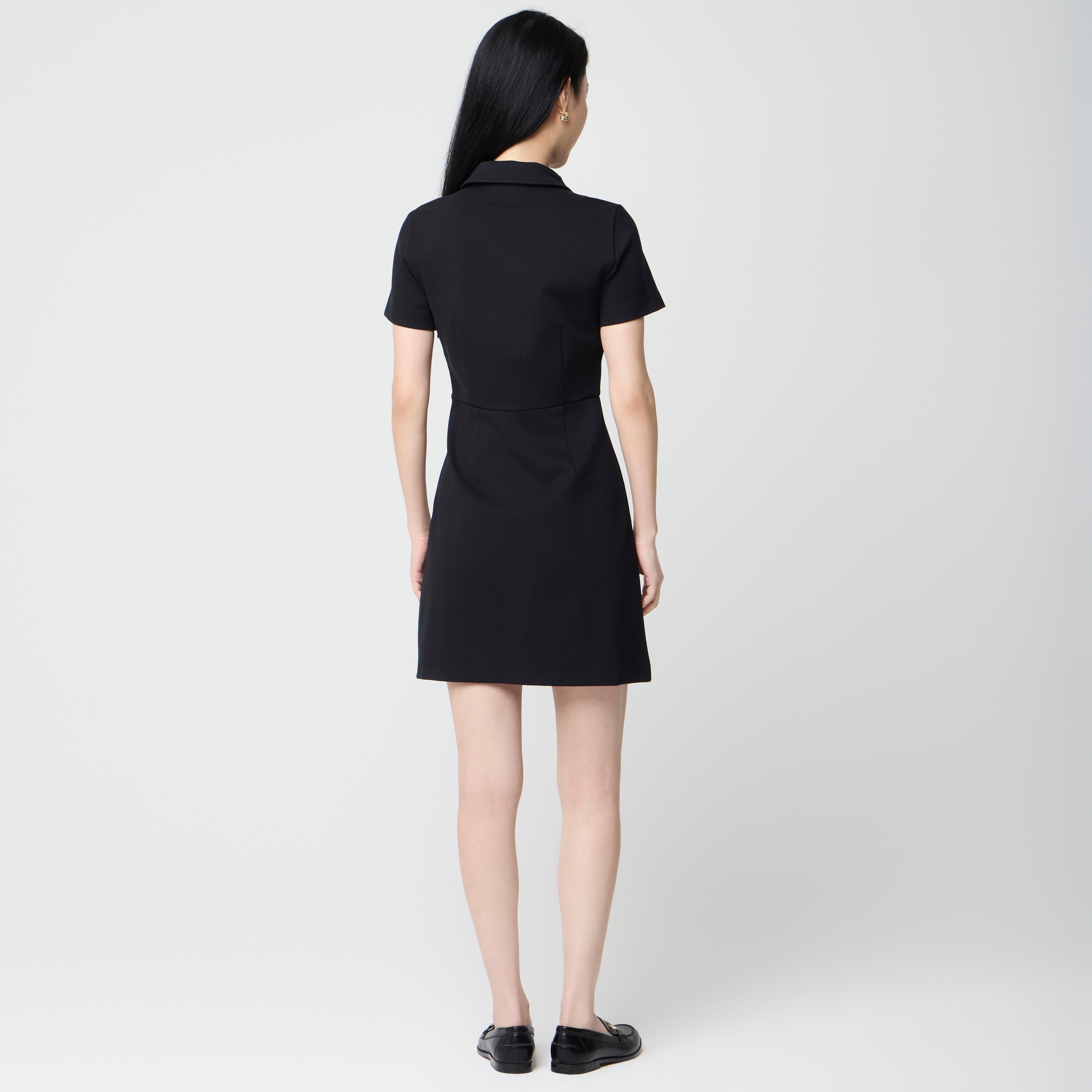 Ponte Collared Mini Dress For Women | Factory