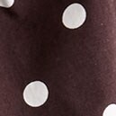 Polka-dot smocked button-front top CHOCOLATE BERRY IVORY