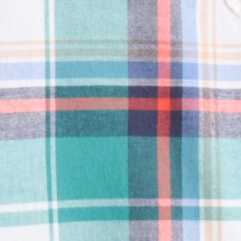 100% cotton flannel popover top VINTAGE TEAL