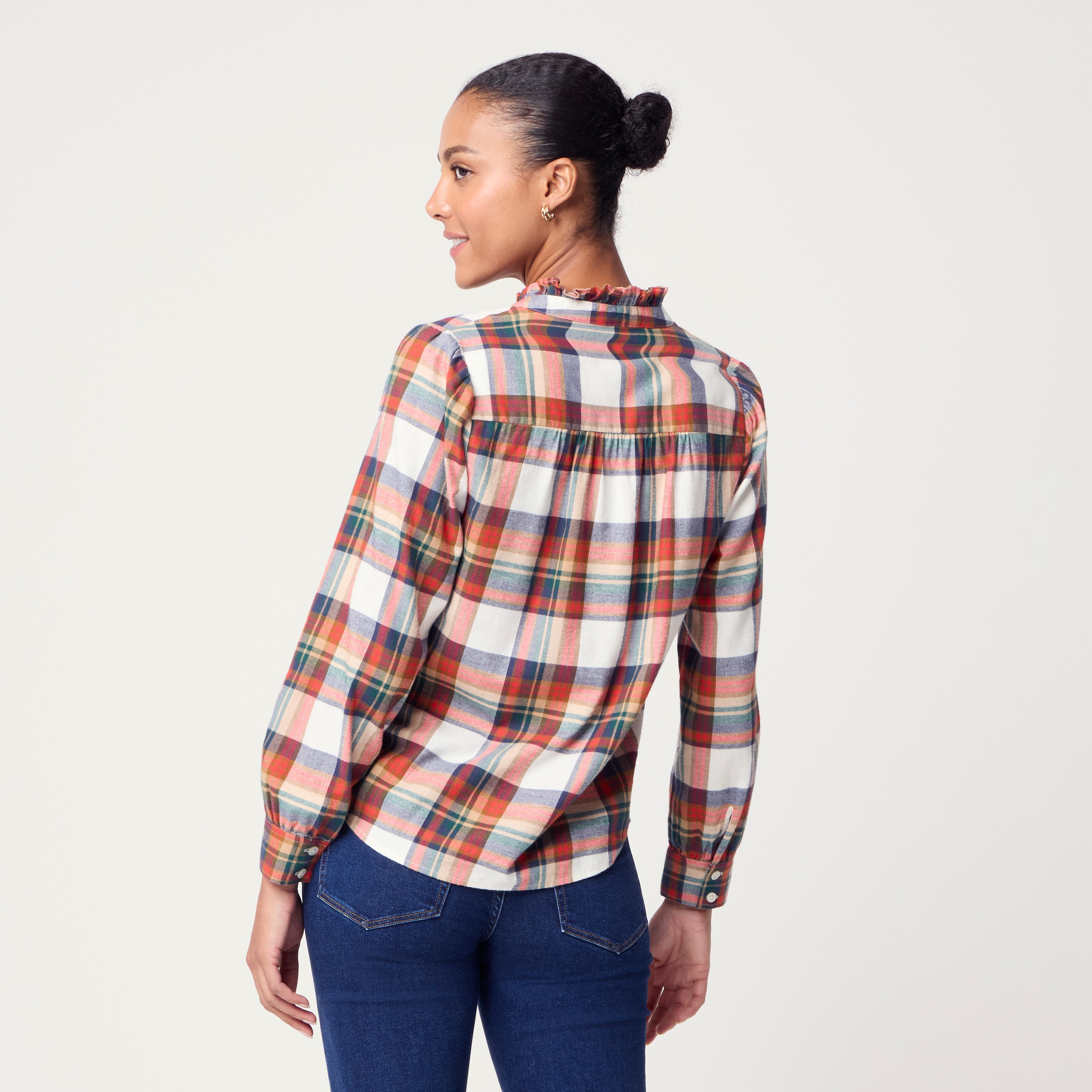 100% cotton flannel popover top