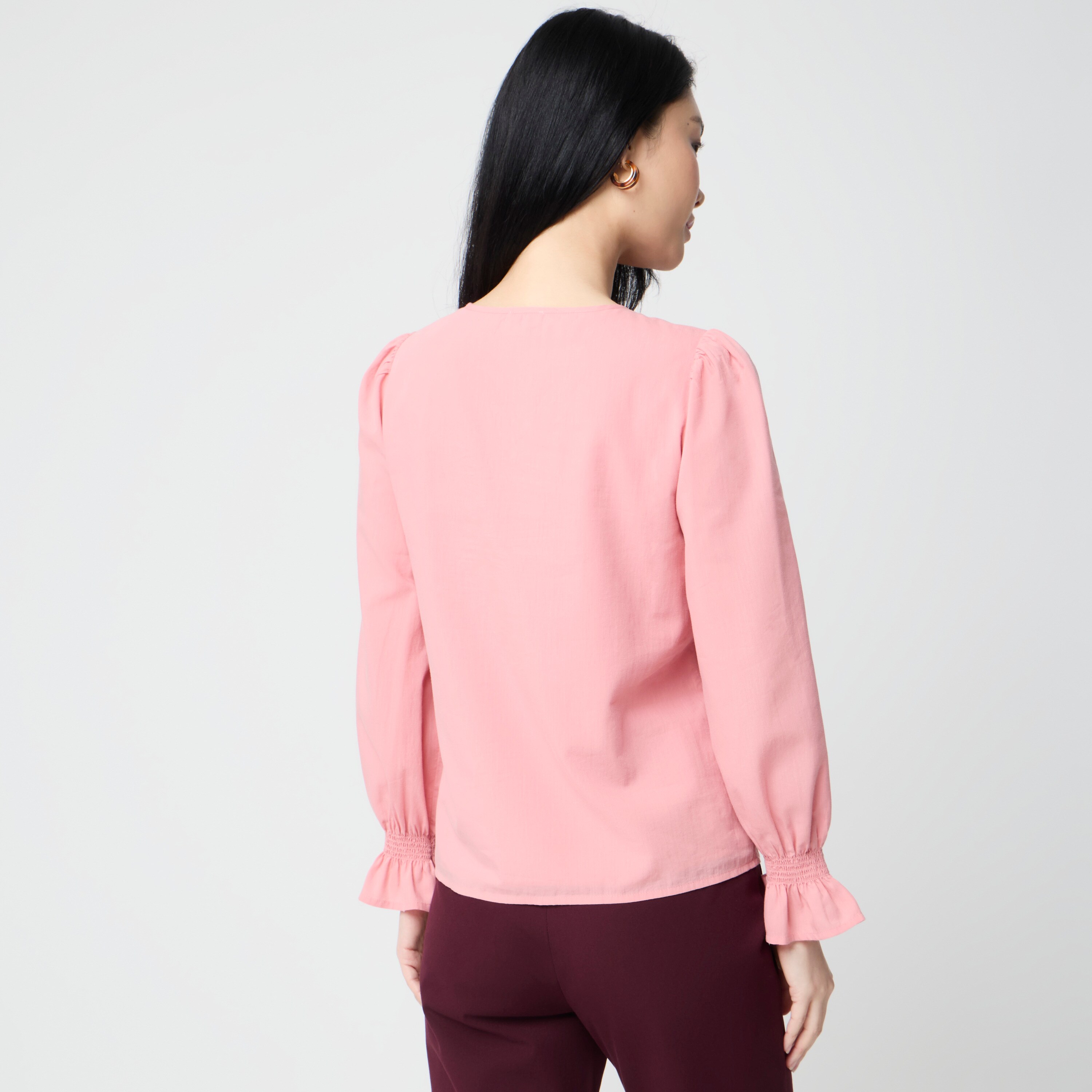 Ruffle-front top