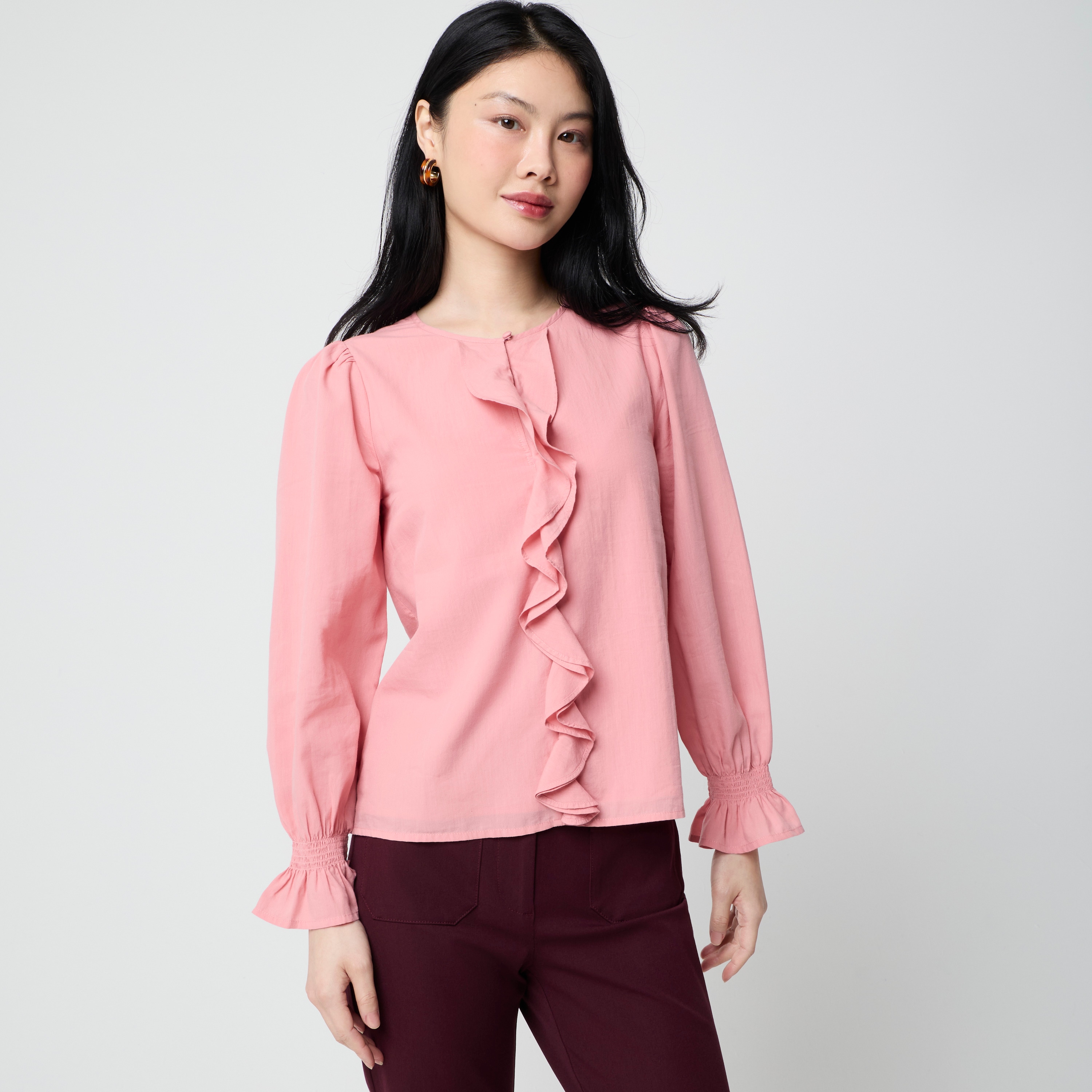 Ruffle-front Top For Women | Factory