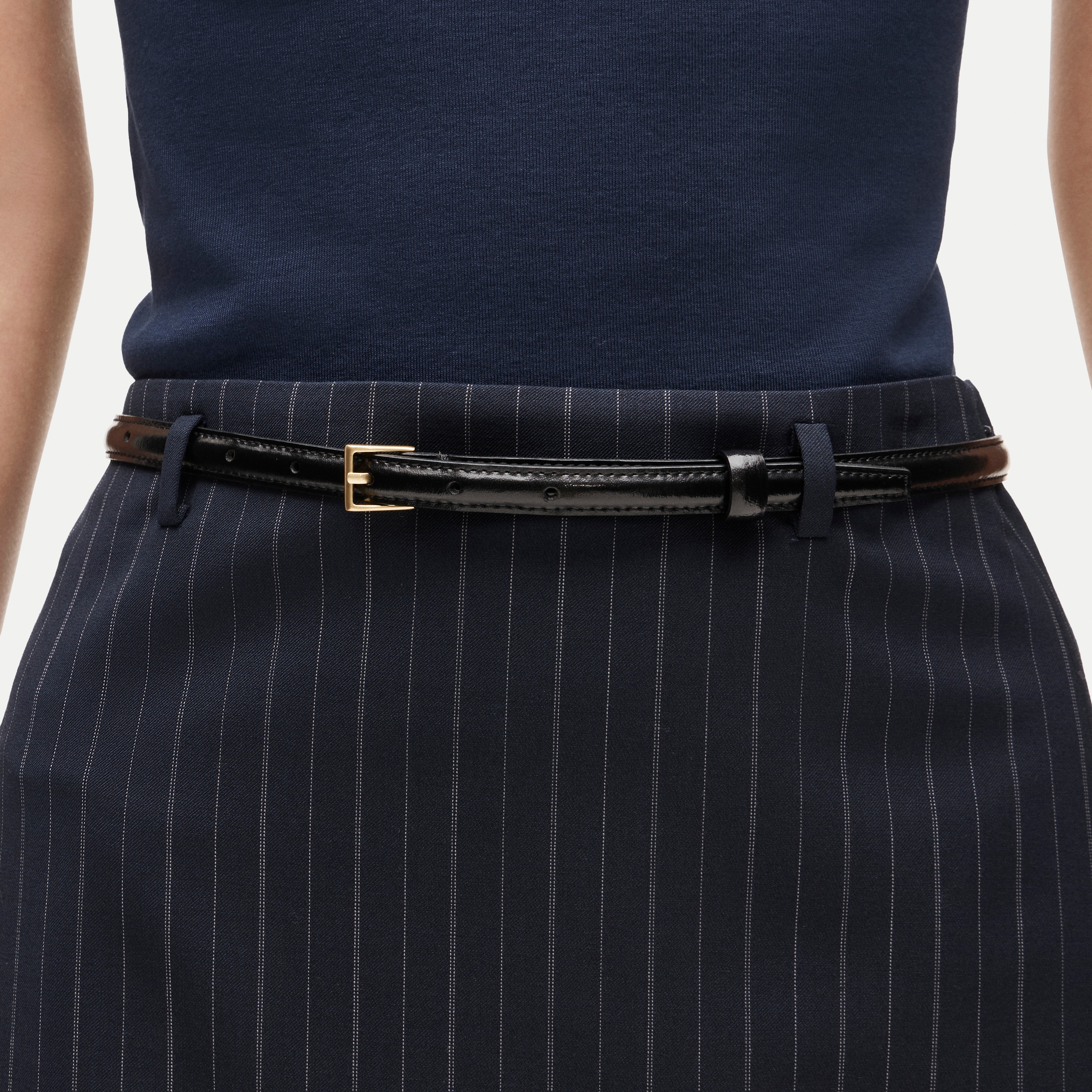 Berkeley skinny belt in Italian leather - thumbnail 2