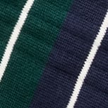 Striped piqu&eacute; socks PINE NAVY STRIPE