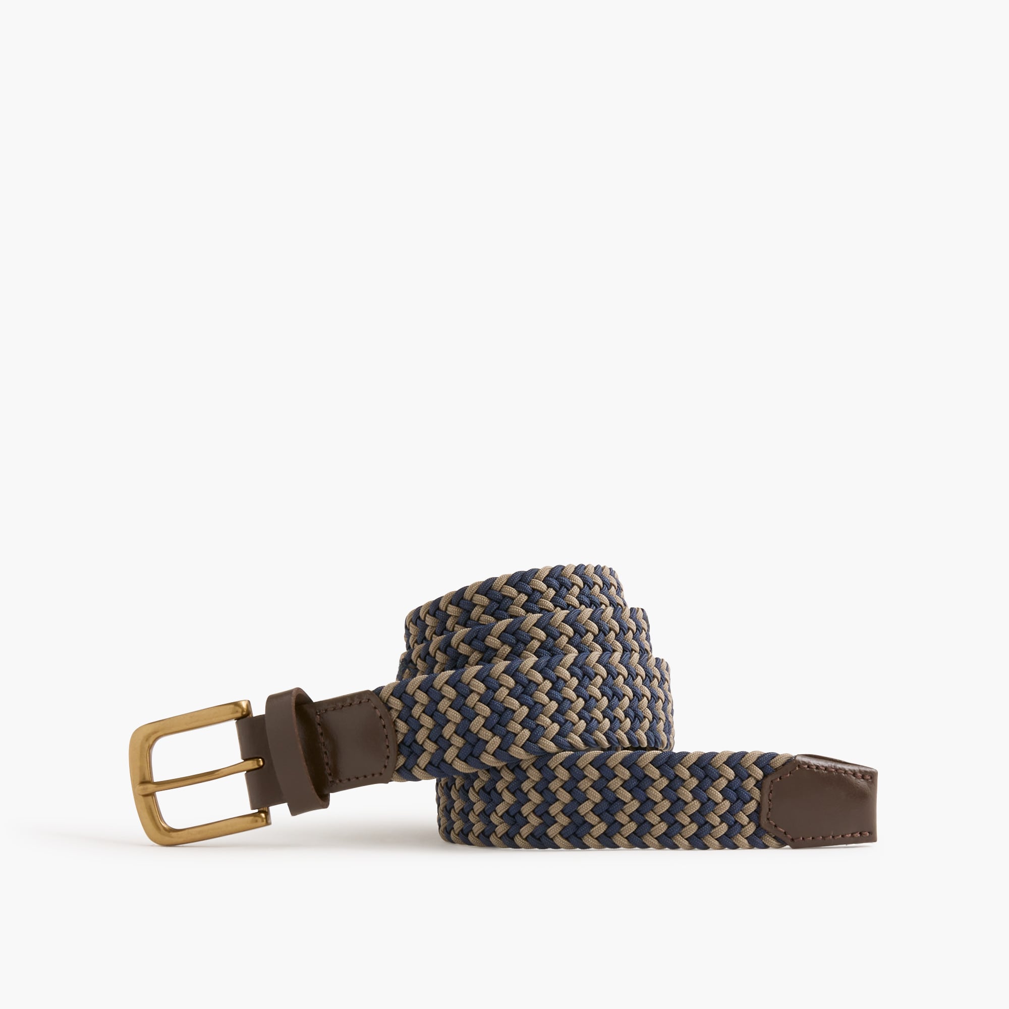 Two-tone stretch rope belt