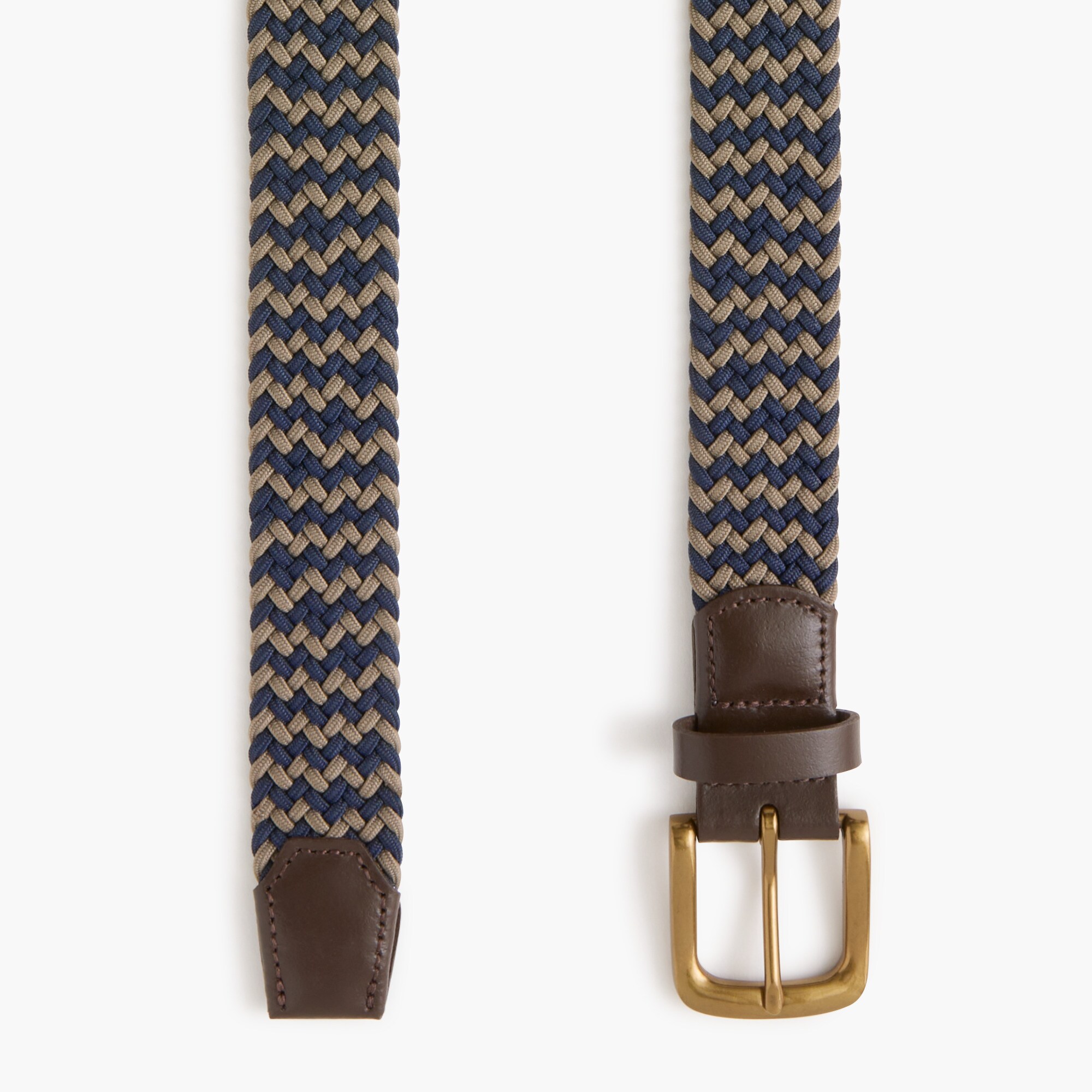 Two-tone stretch rope belt