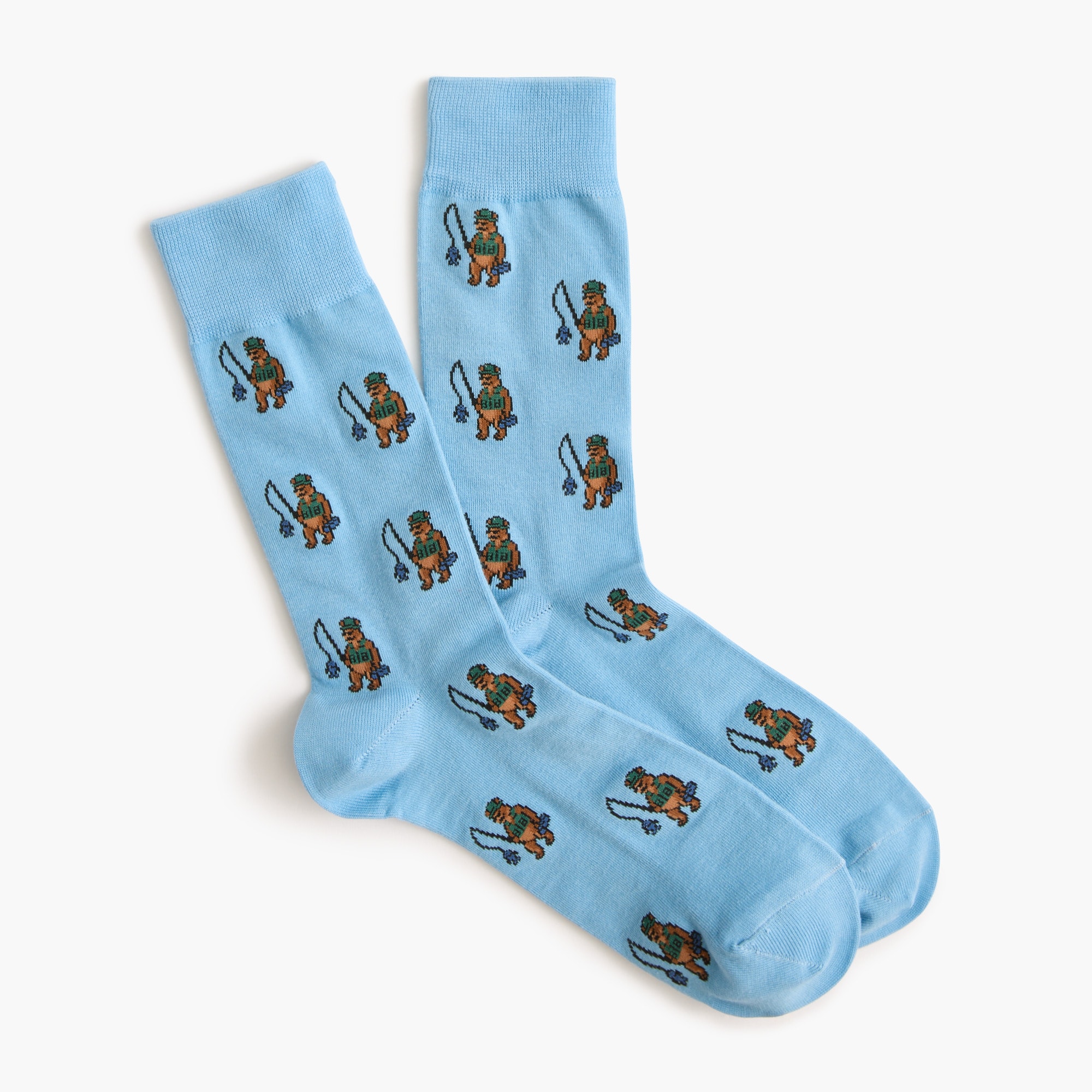 Fishing bear socks