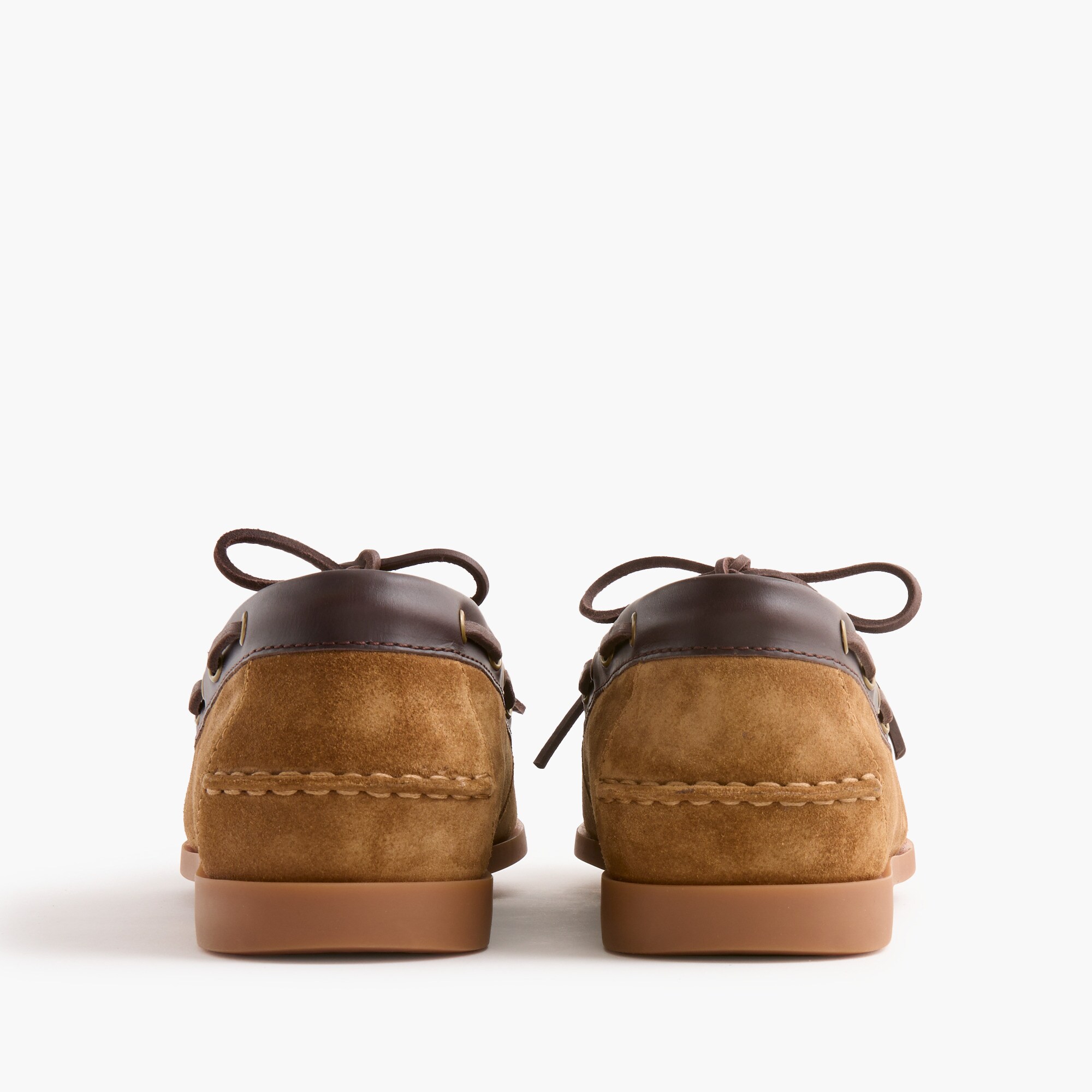 Suede and leather boat shoes