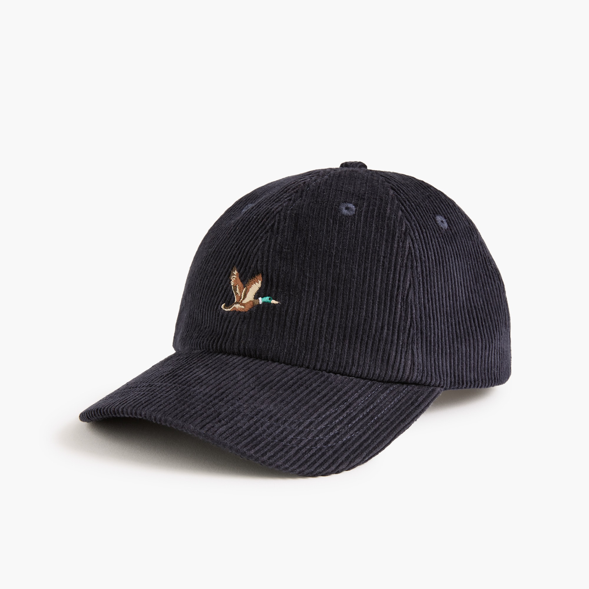 Corduroy mallard baseball hat