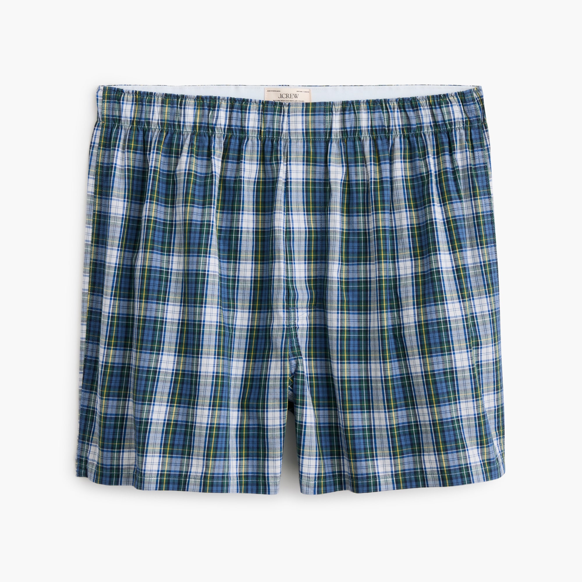 Plaid woven boxers