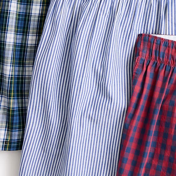 Plaid boxers three-pack RED BLUE MULTI