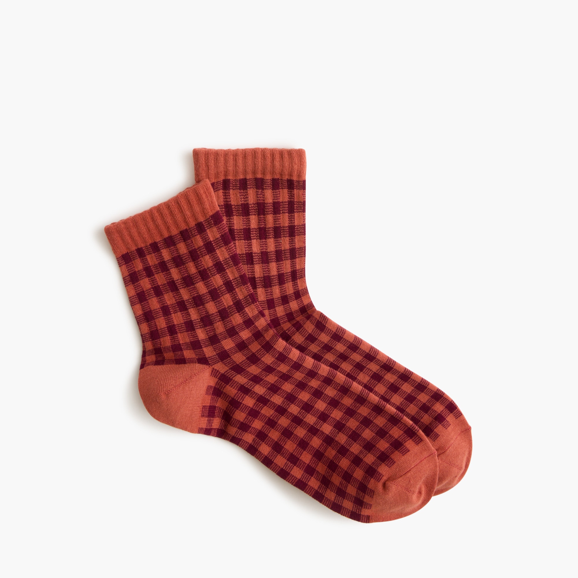 Gingham crew socks