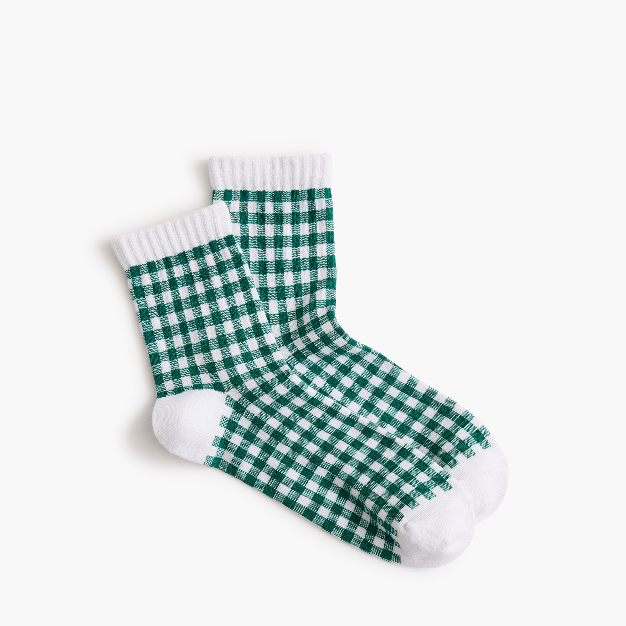 Gingham crew socks
