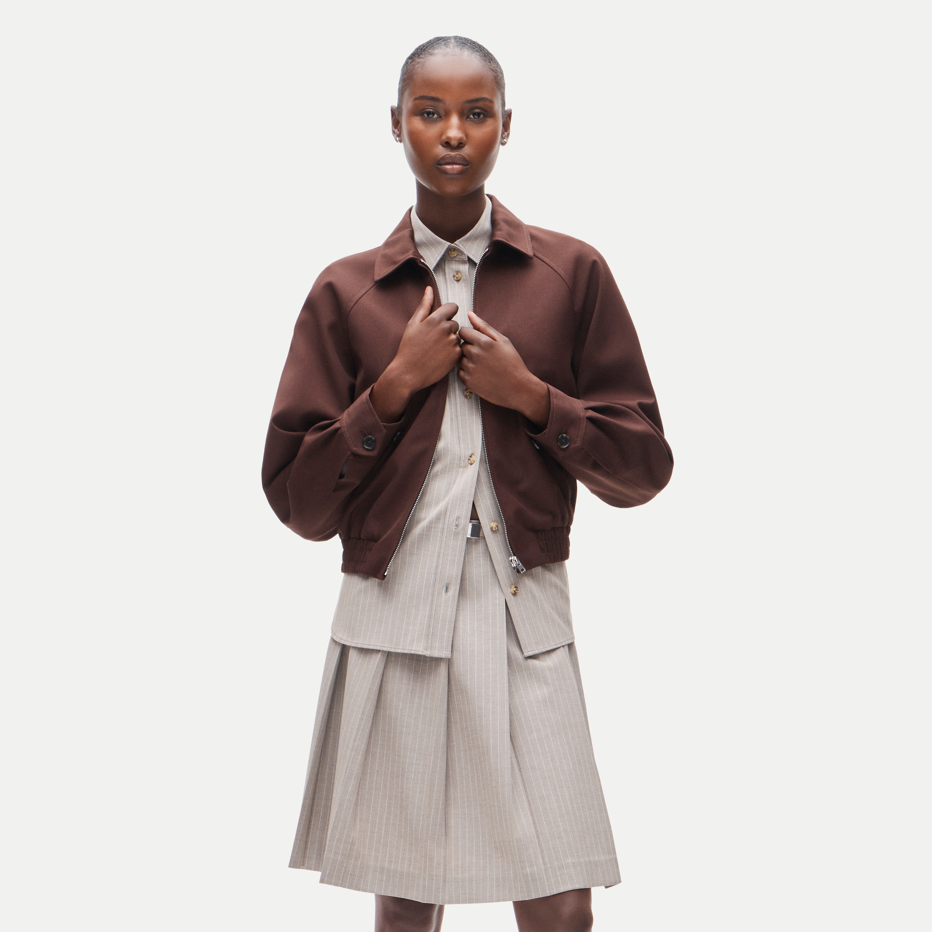 Bomber jacket in wool blend