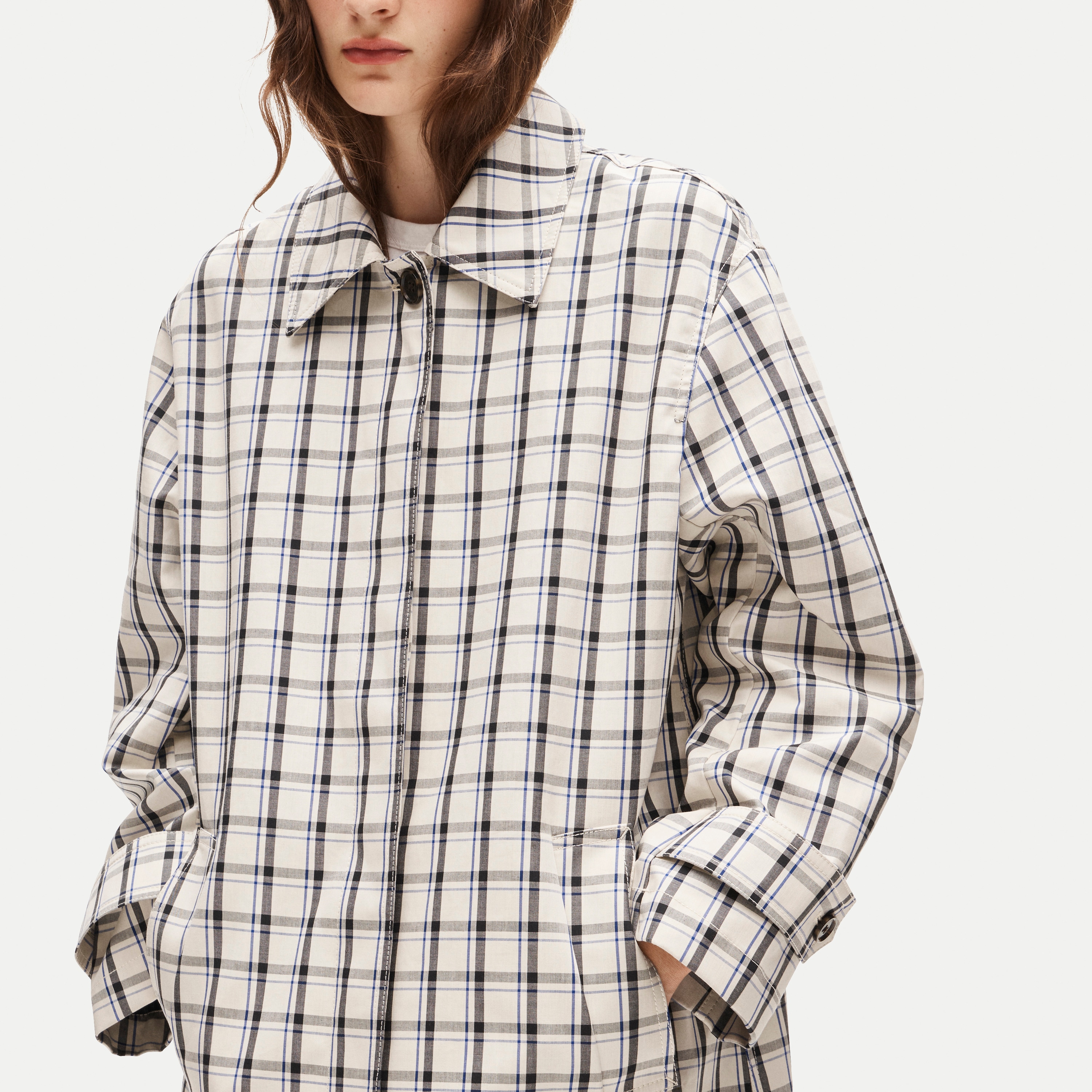 Soho Car Coat In Plaid Double-faced Cotton For Women | J.Crew