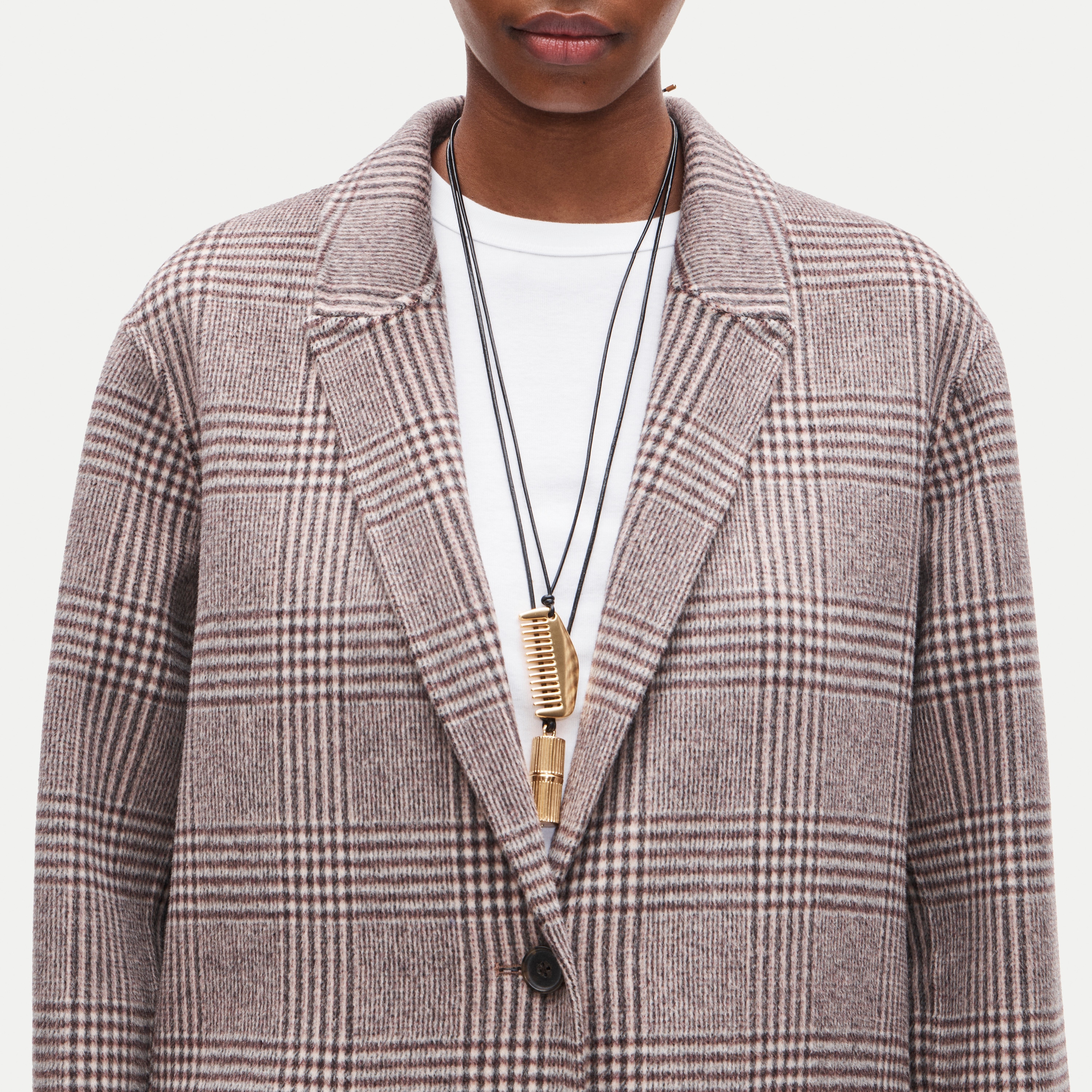 Chiara coat in plaid double faced