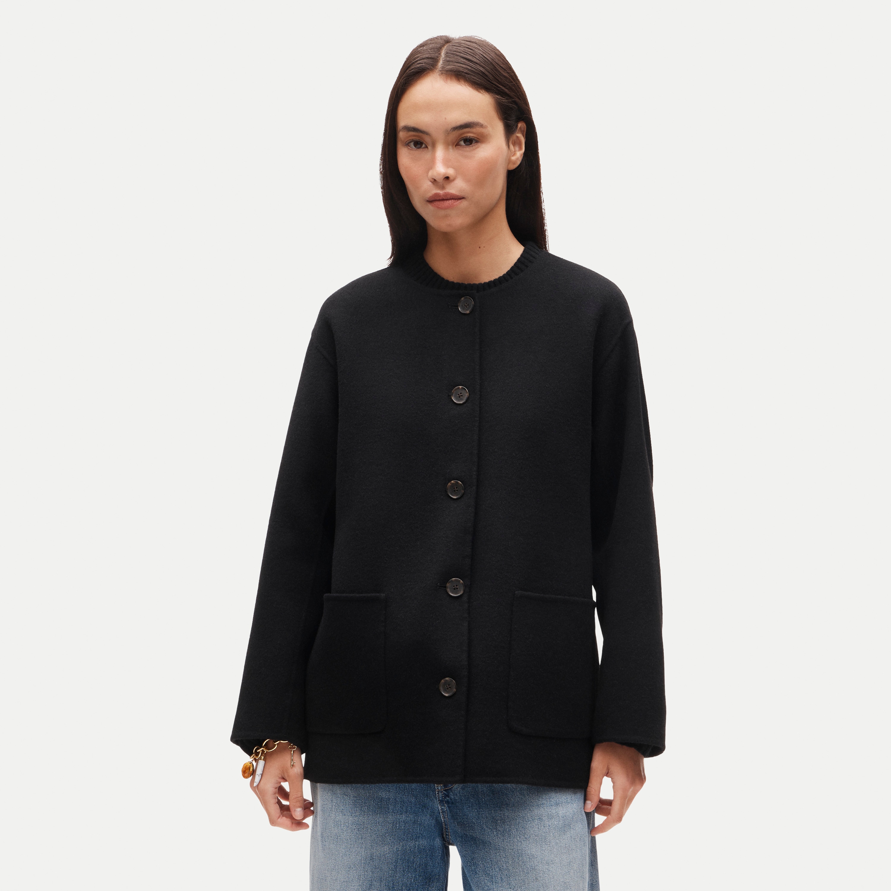 Bianca coat in drapey wool blend