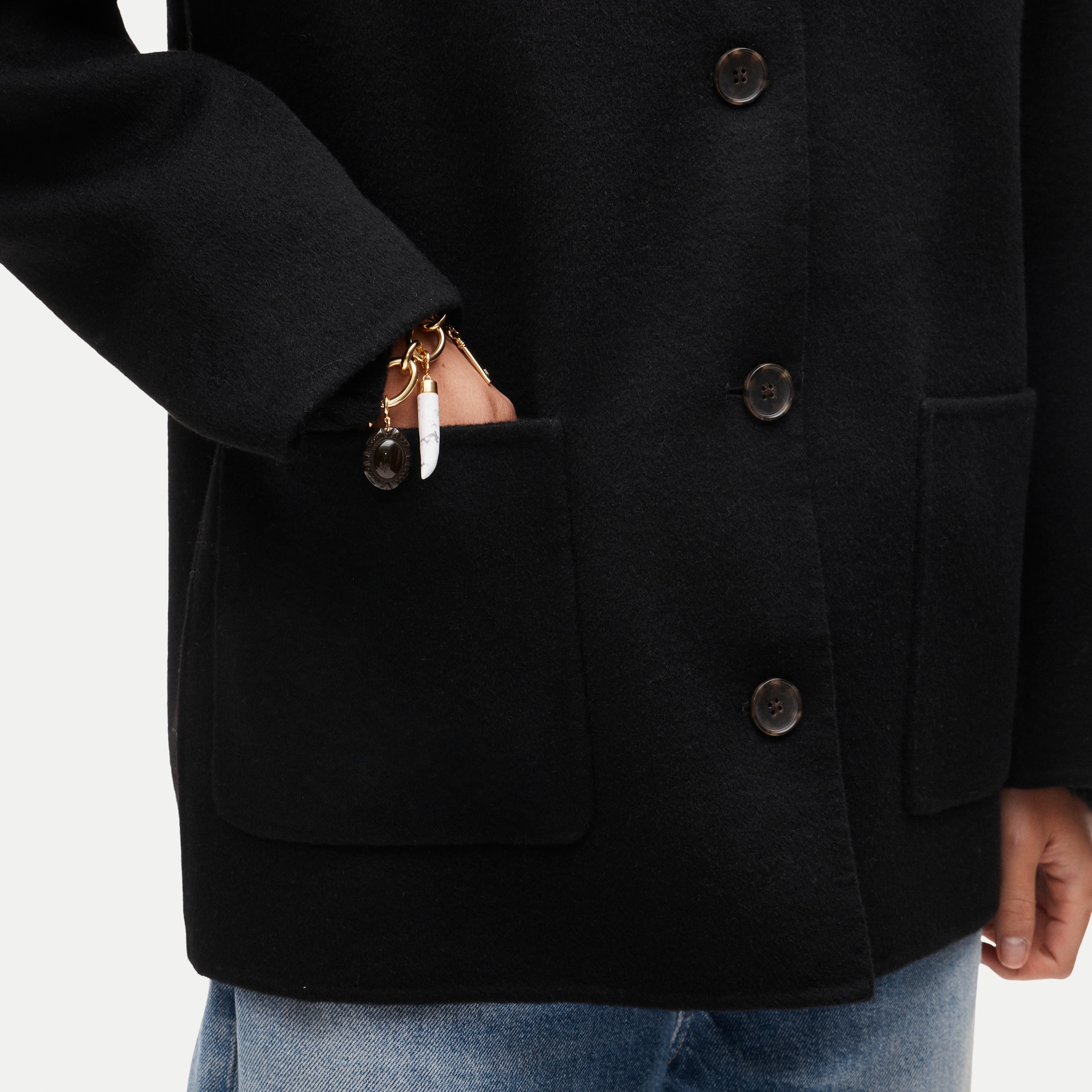 Bianca coat in drapey wool blend