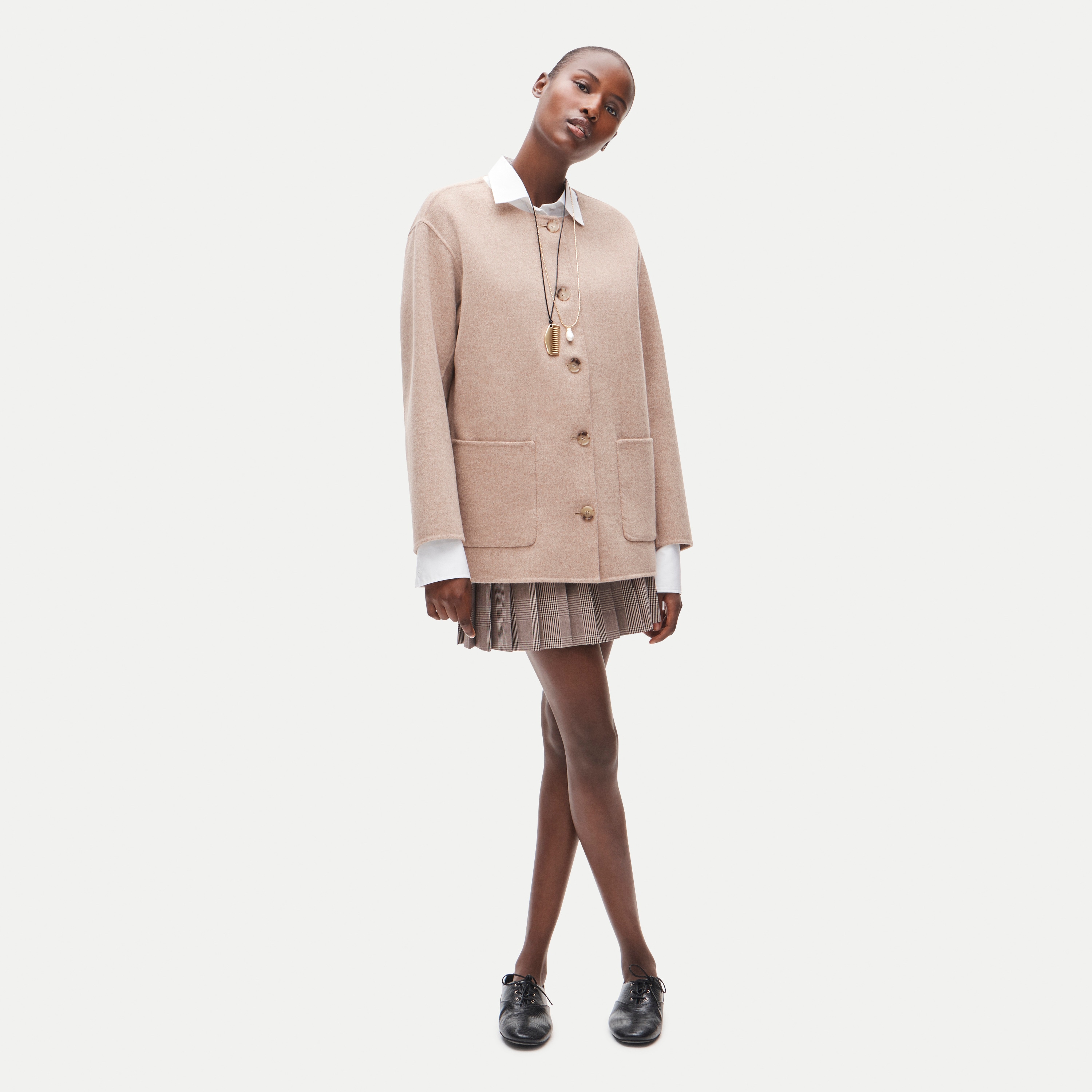 Bianca coat in drapey wool blend