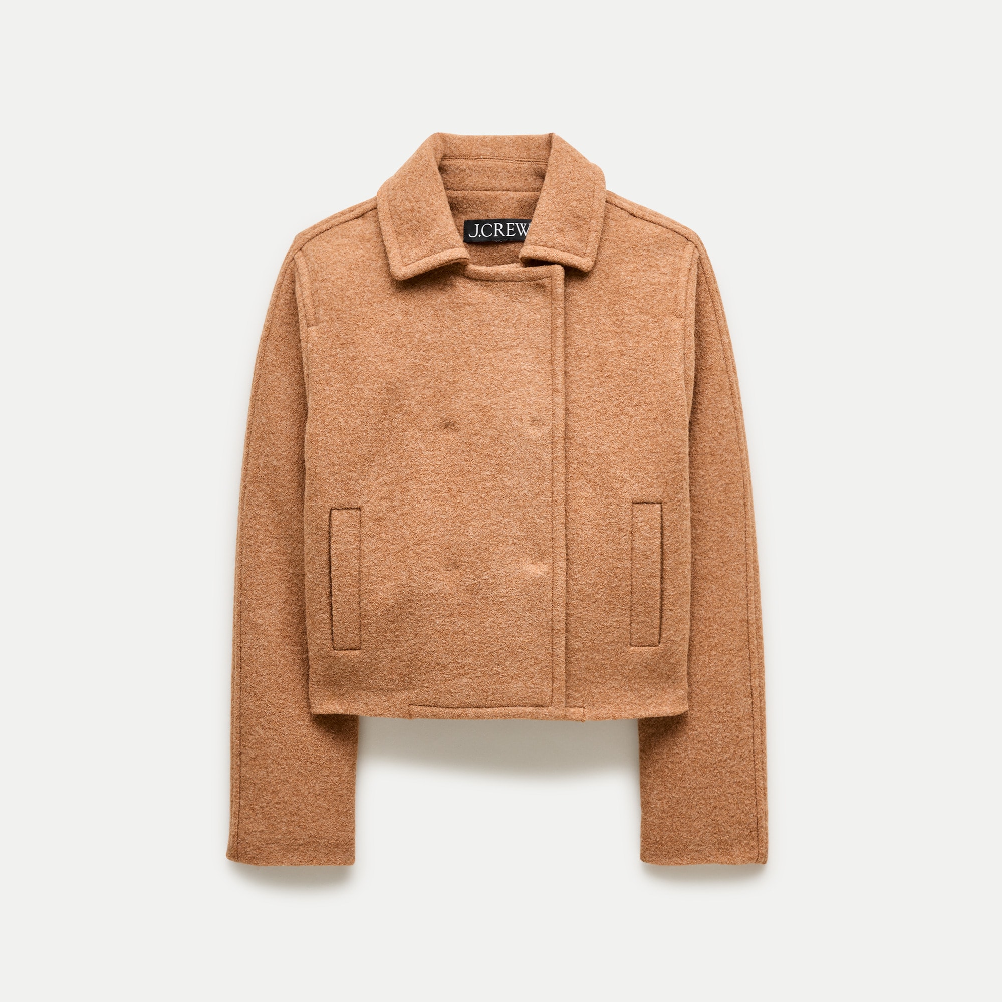 Double-breasted jacket in boiled wool