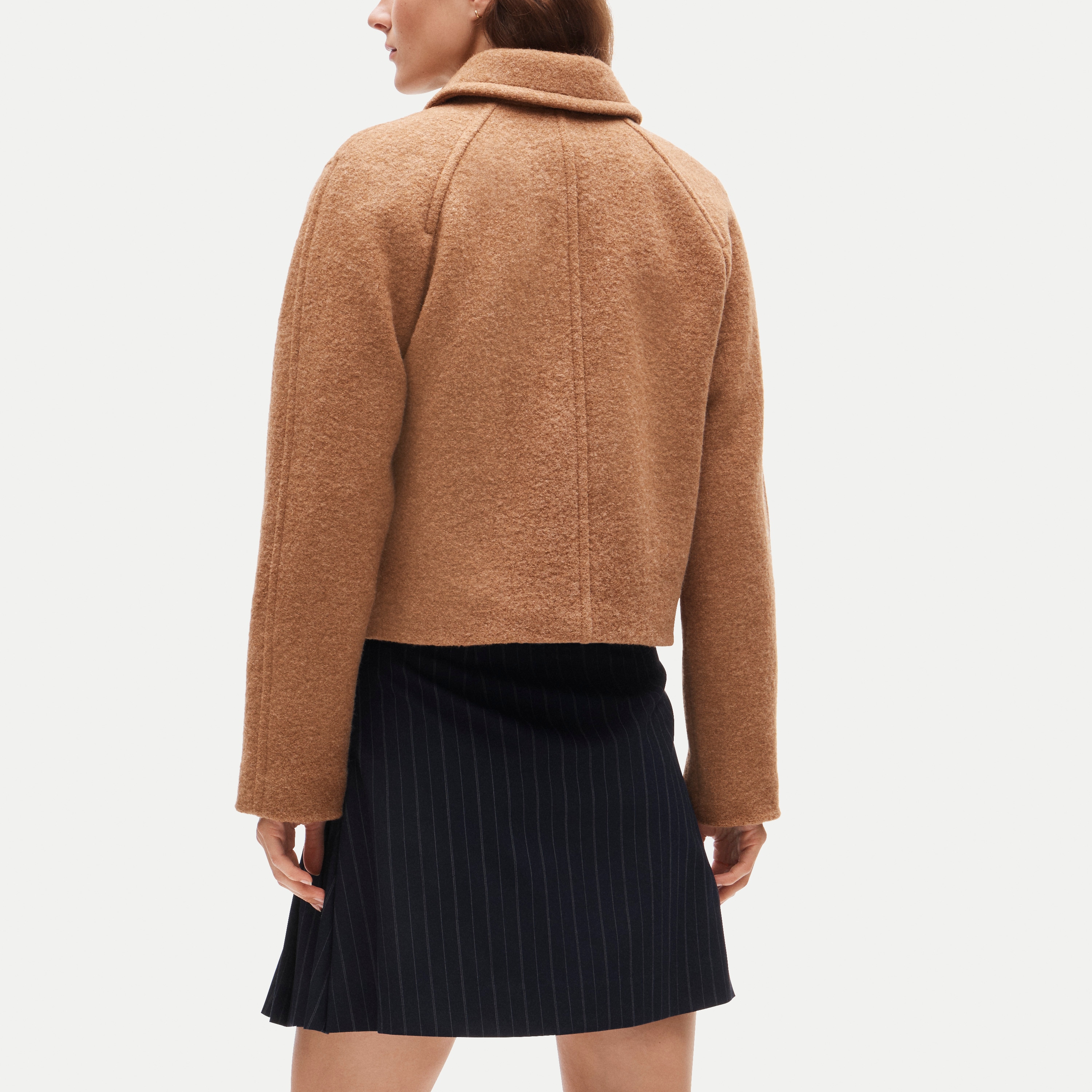 Double-breasted jacket in boiled wool