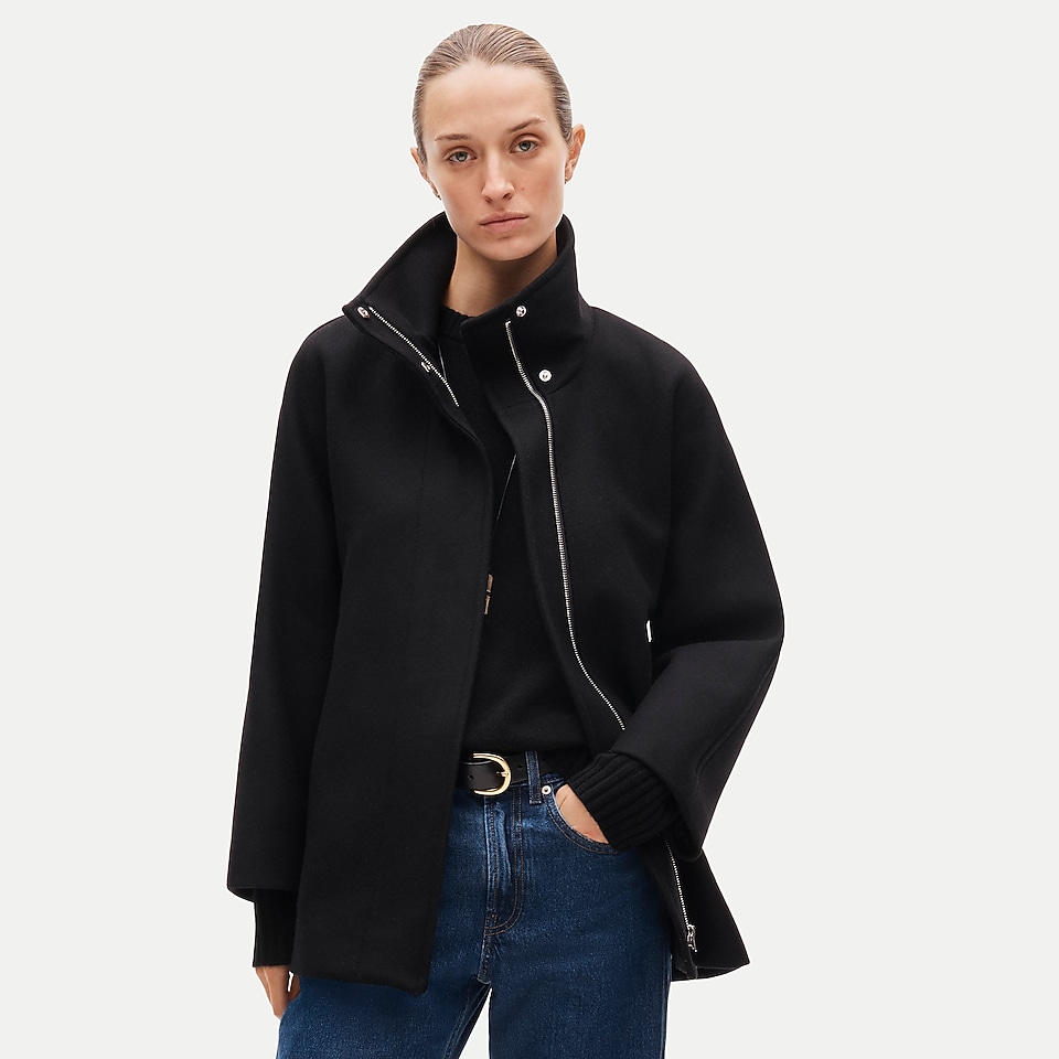 Luciana coat in wool-blend melton by J.Crew