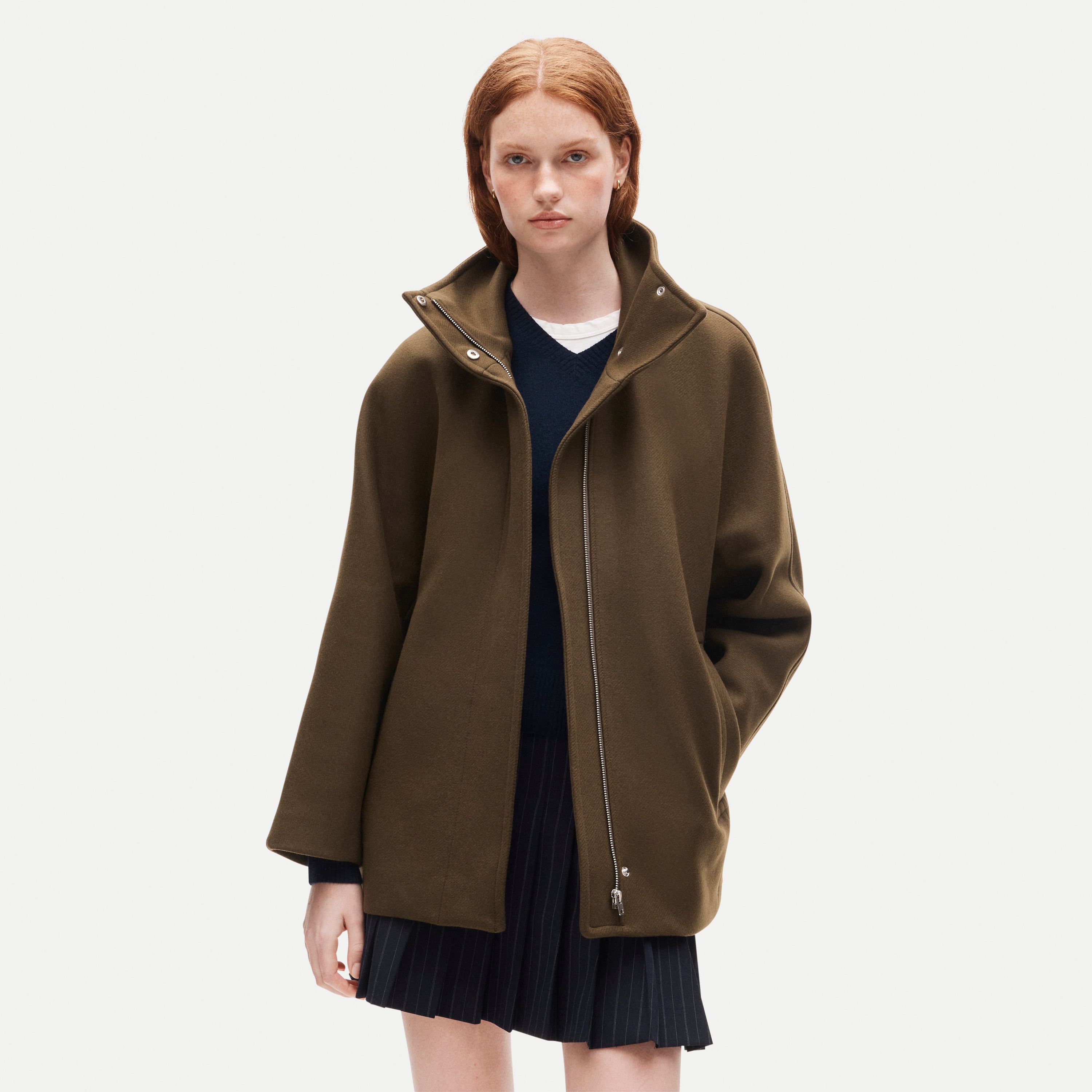 Luciana coat in wool-blend melton