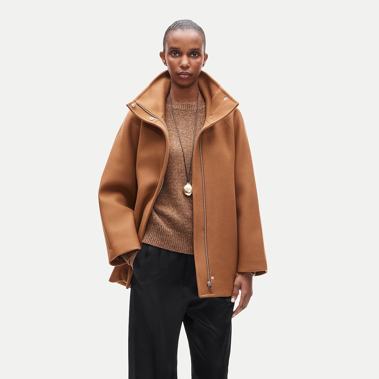 Luciana coat in wool-blend melton by J.Crew