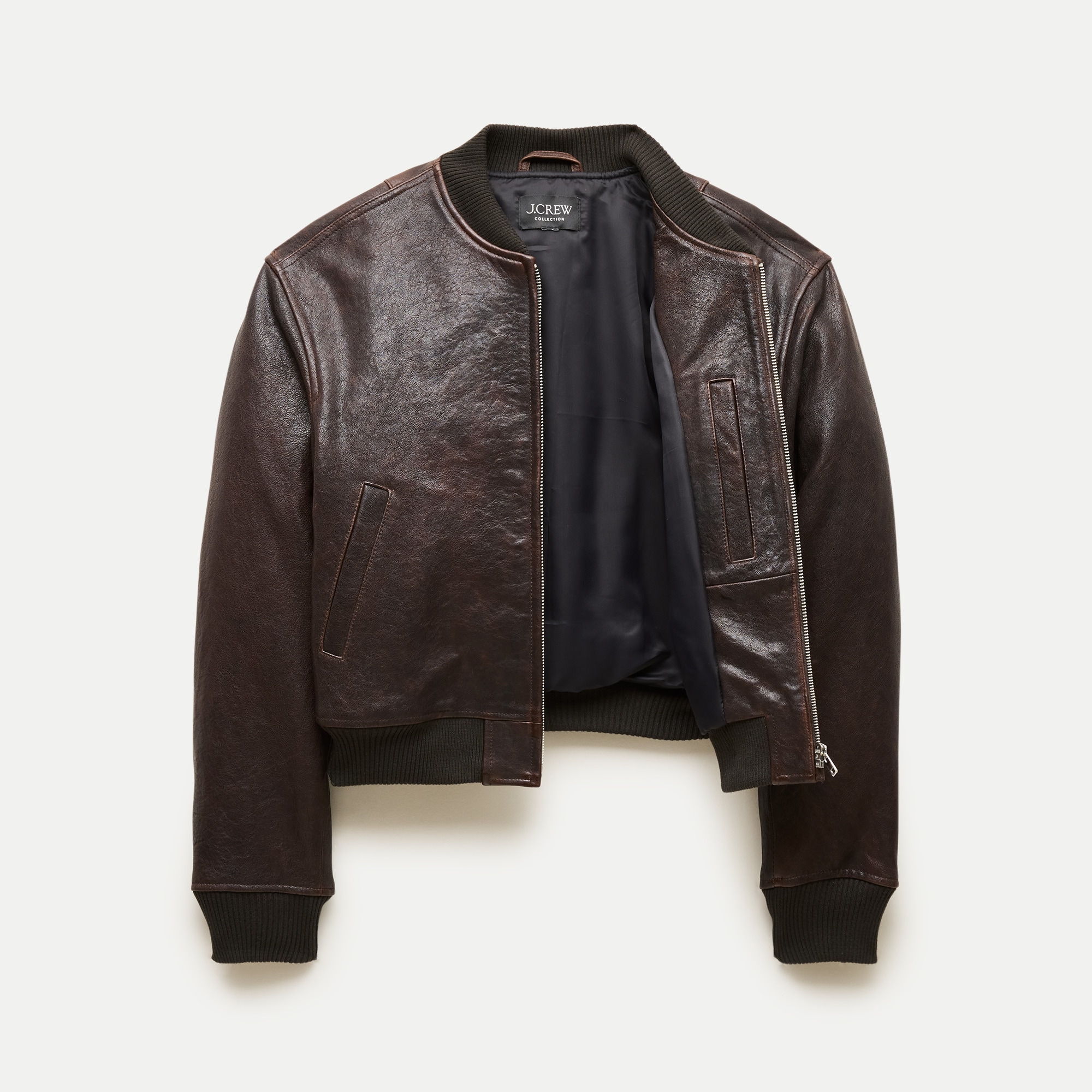 Collection leather bomber jacket