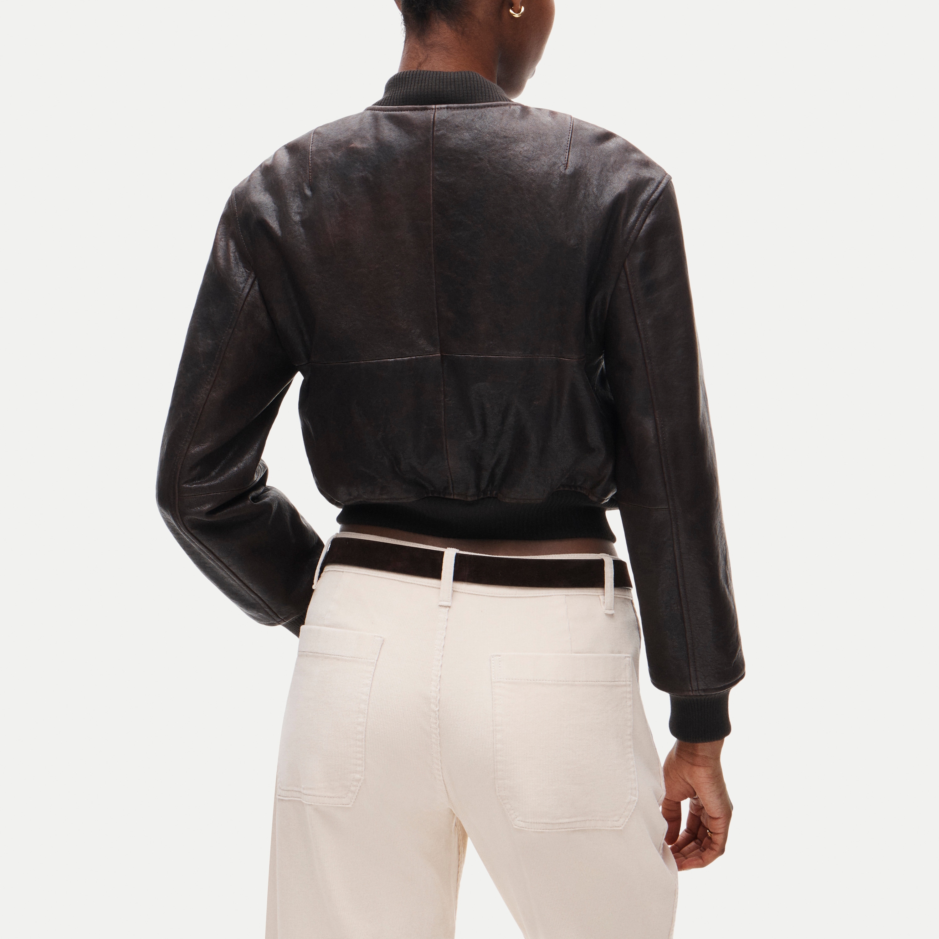 Collection leather bomber jacket