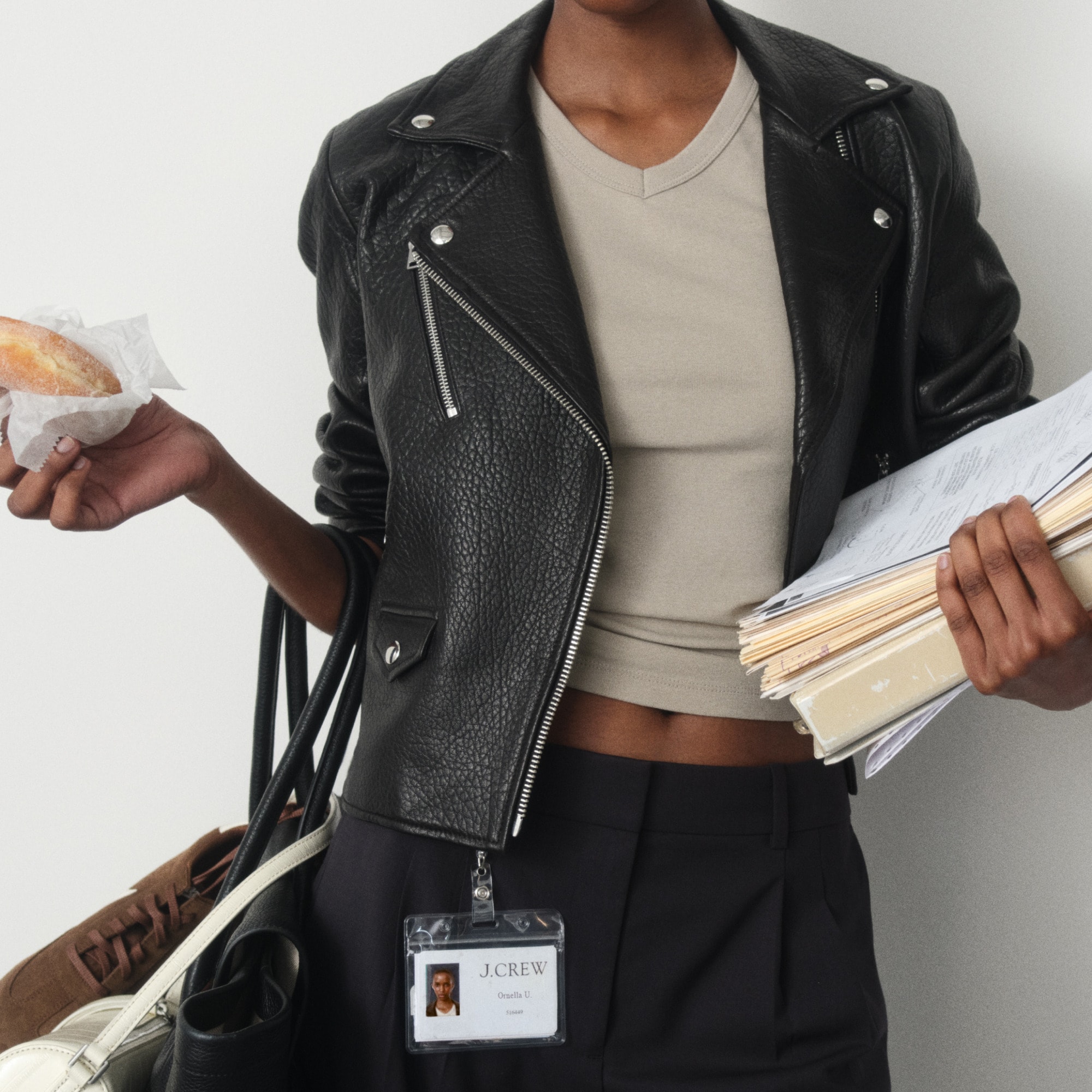 Collection leather moto jacket